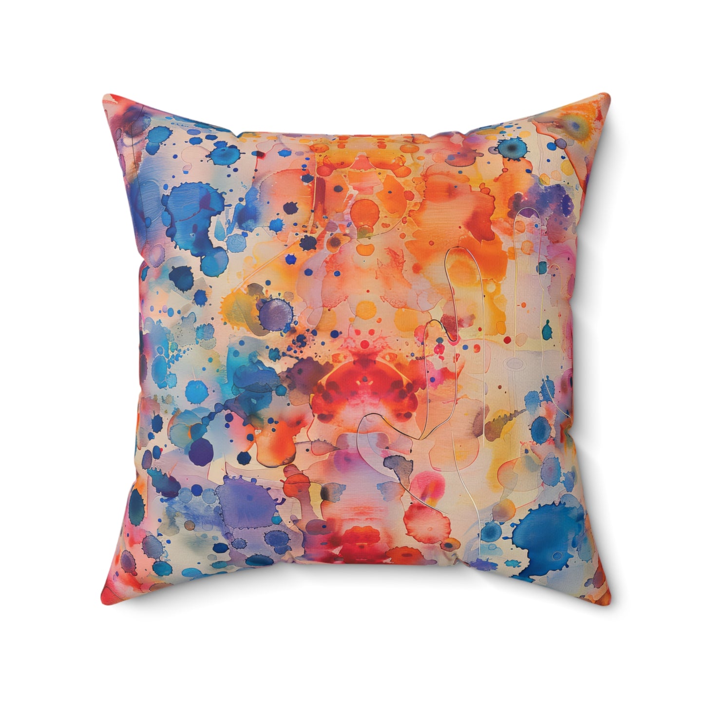 Hamsa Radiance Rainbow - Decorative Spun Polyester Cushion