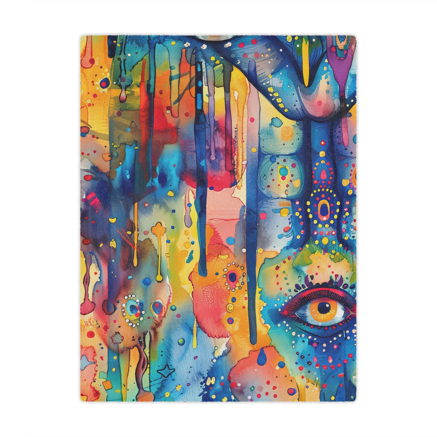 Hamsa Jewelburst. Cozy Artistic Microfiber Blanket.