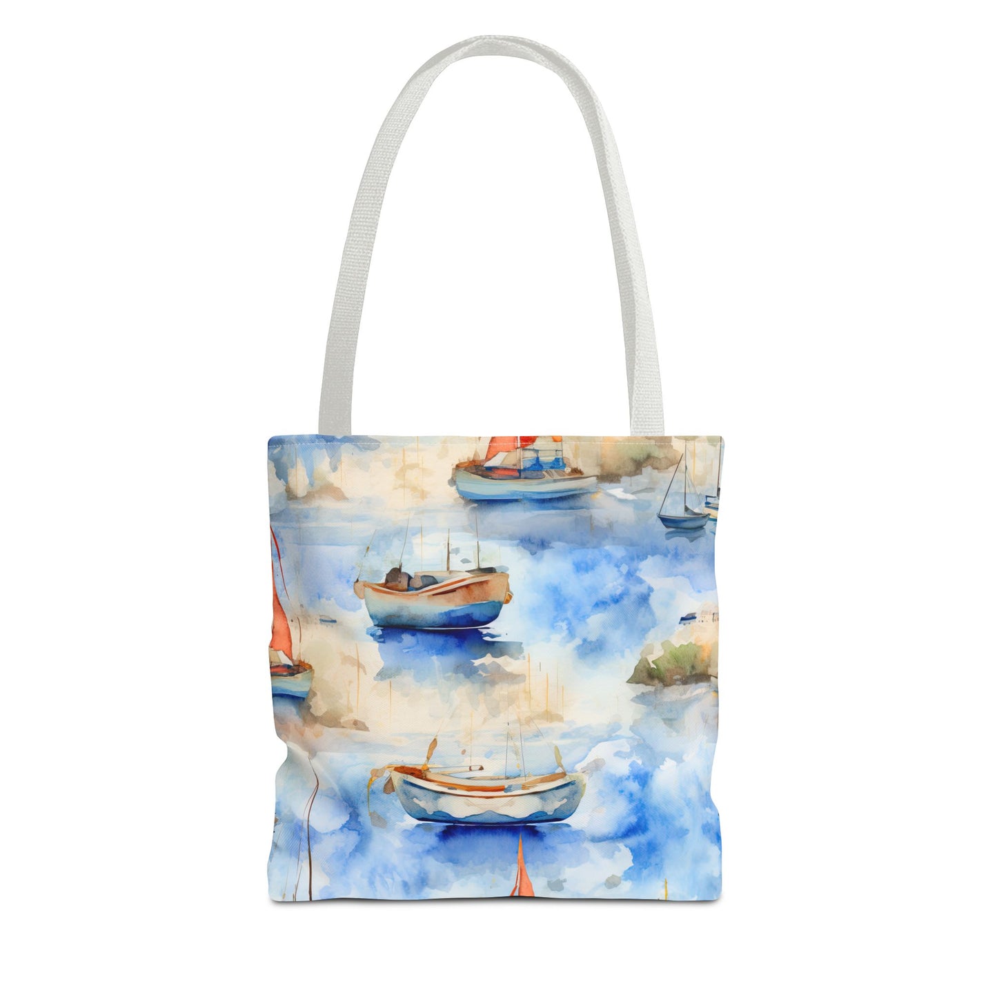 Boats On Watercolor. Tote Bag for Everyday Use