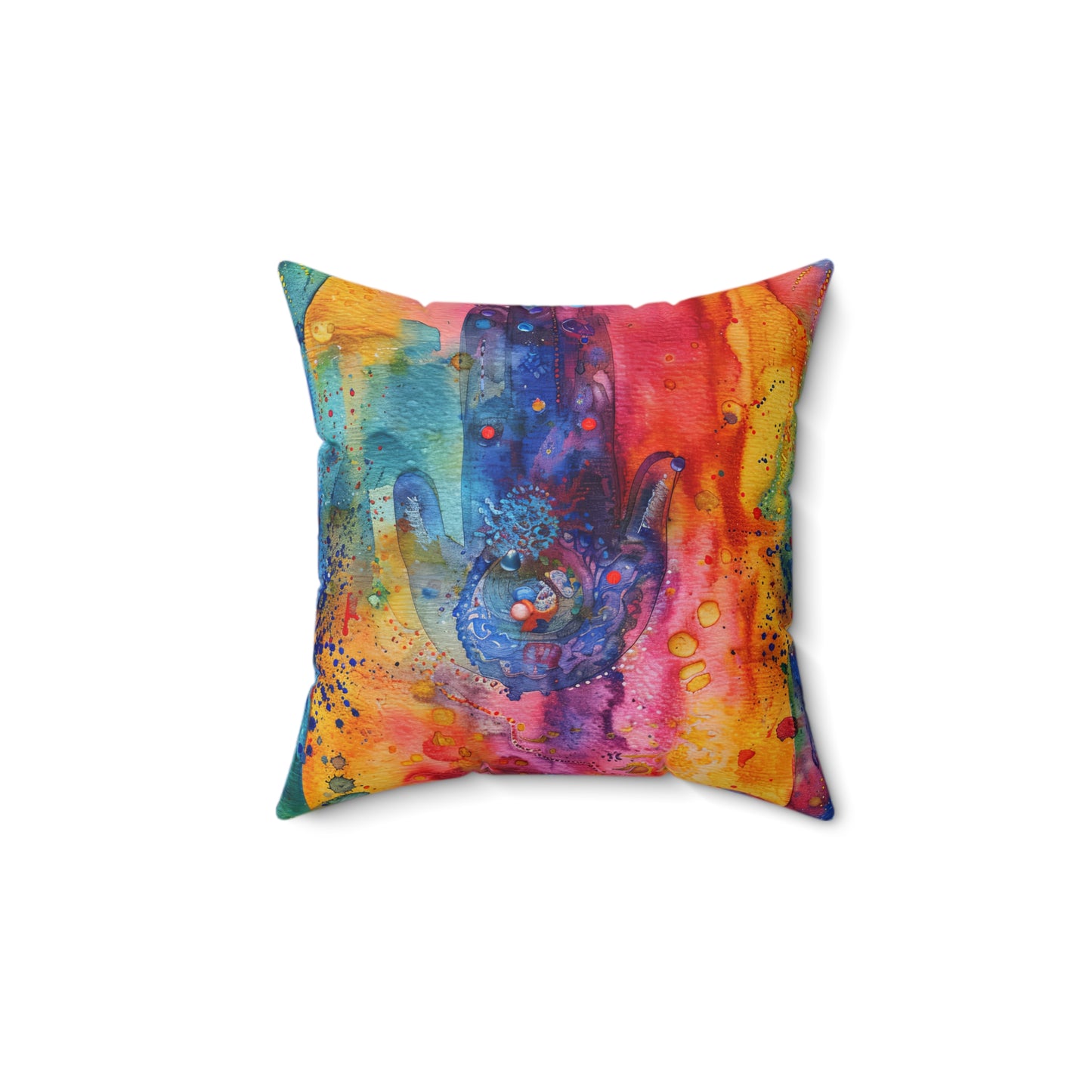 Hamsa Dreamscape-- Decorative Spun Polyester Cushion