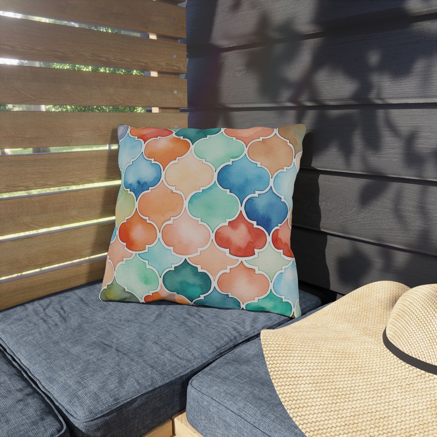 Labyrinth of Lanterns . Outdoor Pillows