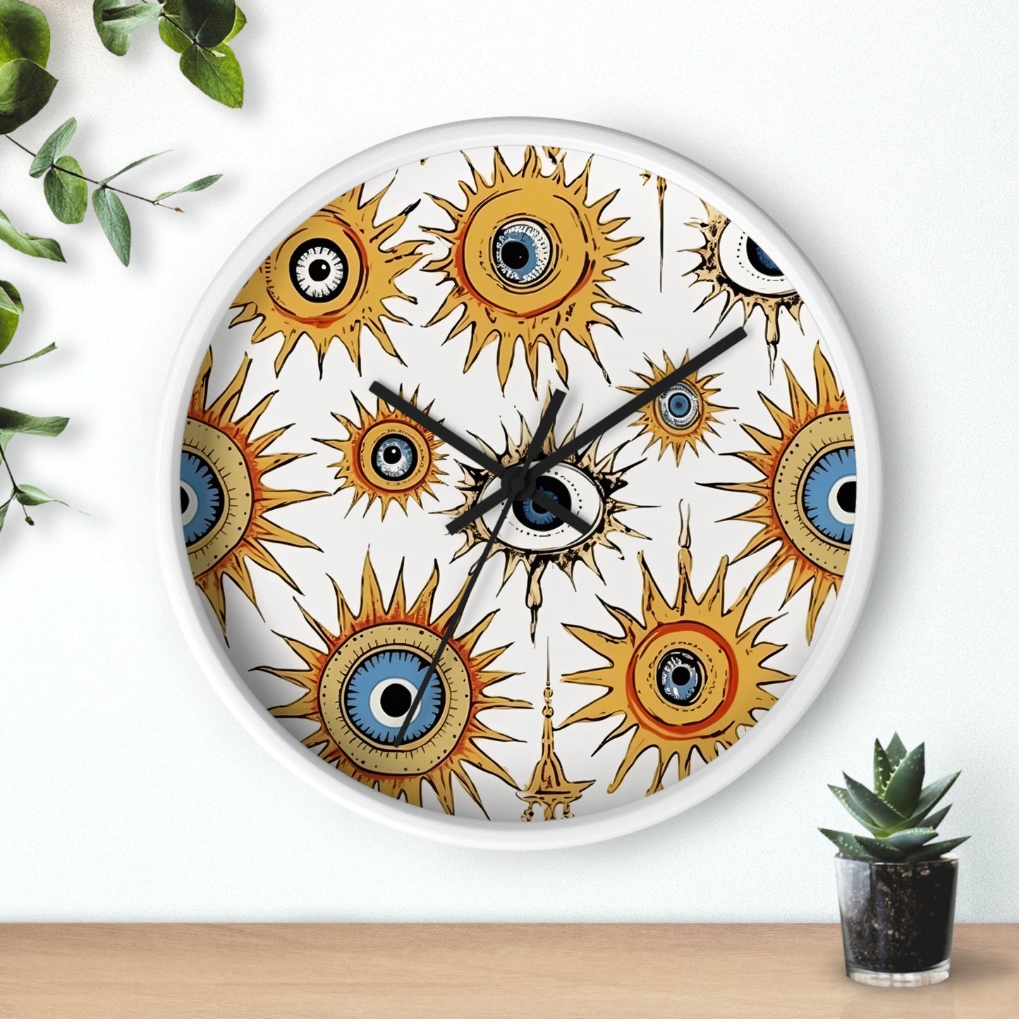 Ethereal Eyeful. Artful Evil Eye Wall Clock – Timekeeping with Protective Meaning. Wall Clock.