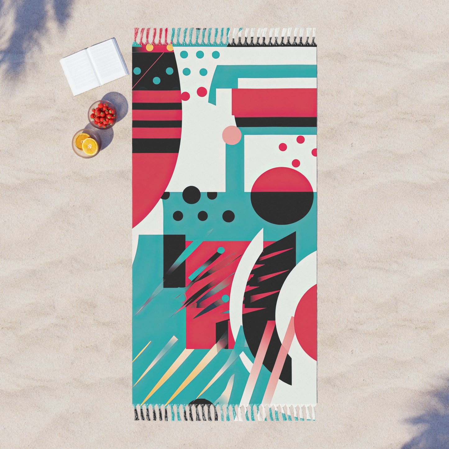 Chromatic Flux. Bold Avant-Garde Boho Beach Cloth.