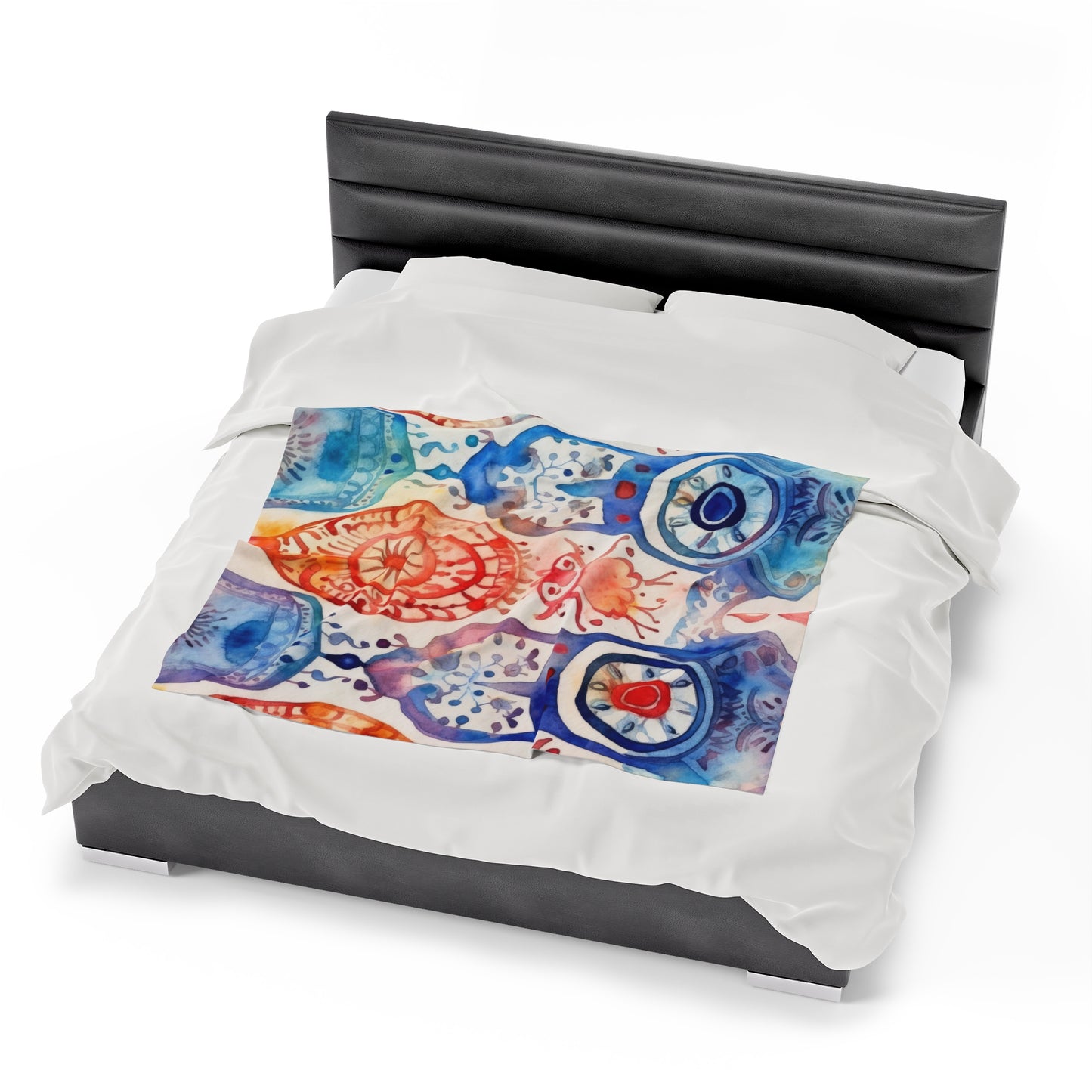 Omen of Hands. Velveteen Plush Blanket.