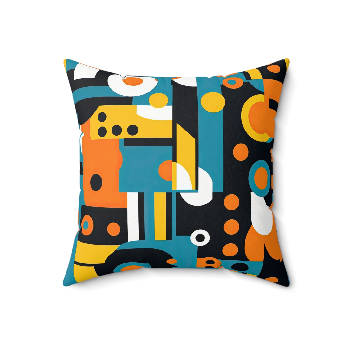 Analog Alchemy. Futuristic Nostalgia Unique Artistic Spun Polyester Square Pillow