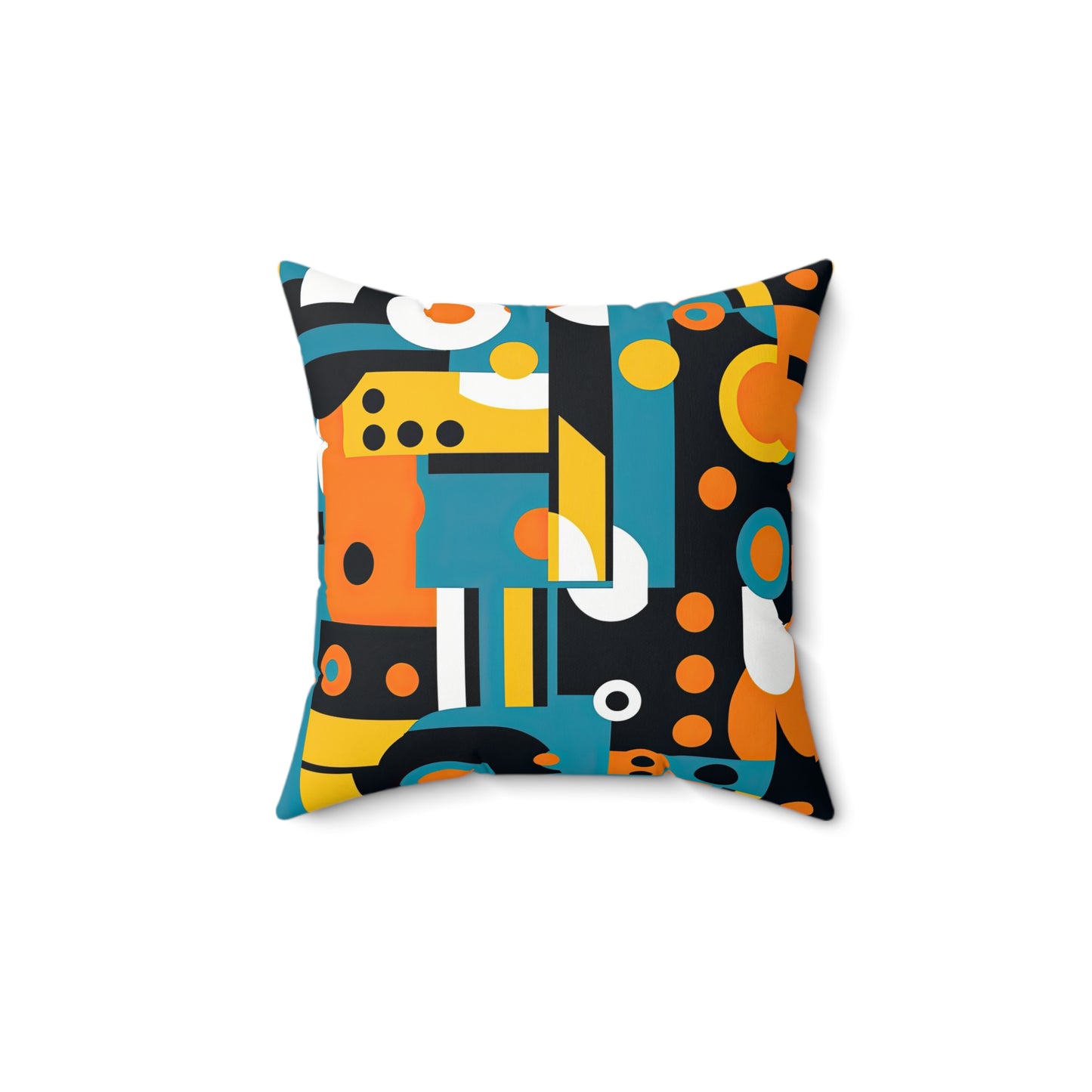 Analog Alchemy. Futuristic Nostalgia Unique Artistic Spun Polyester Square Pillow