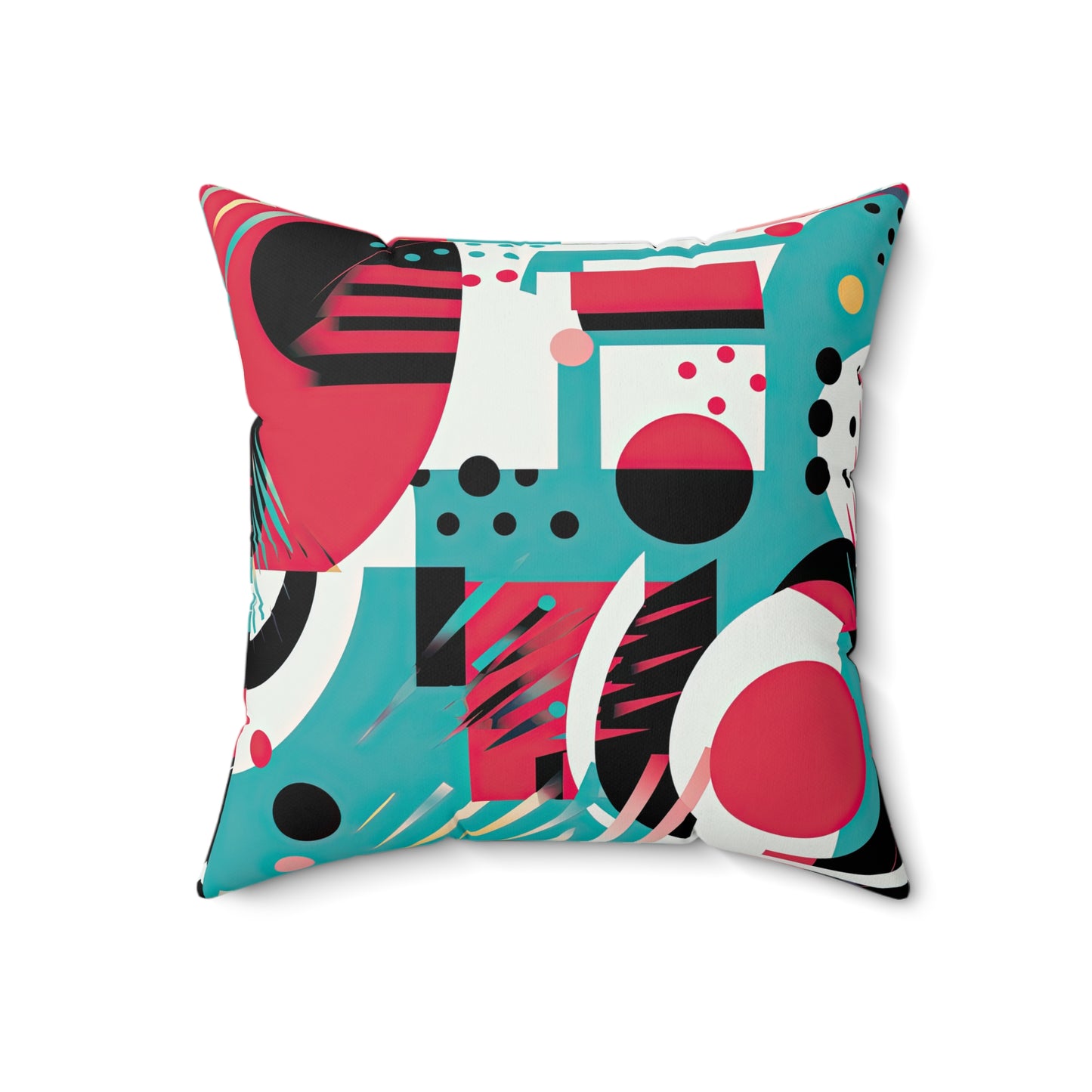 Chromatic Flux. Bold Avant-Garde Spun Polyester Square Pillow