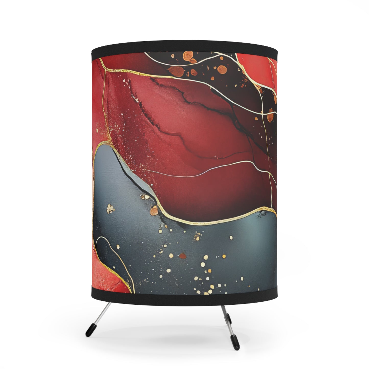 Marbled Cherry Essence II. Modern Tripod Lamp