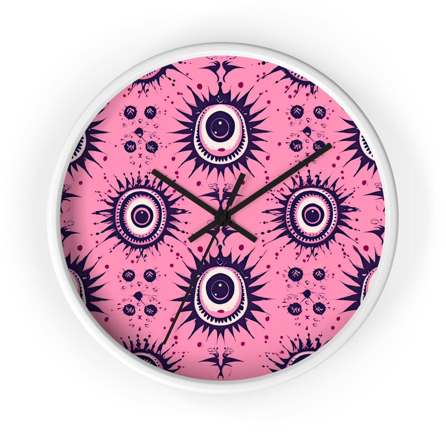 Sinuous Specter.Beholder. Artful Evil Eye Wall Clock – Timekeeping with Protective MeaningWall Clock.