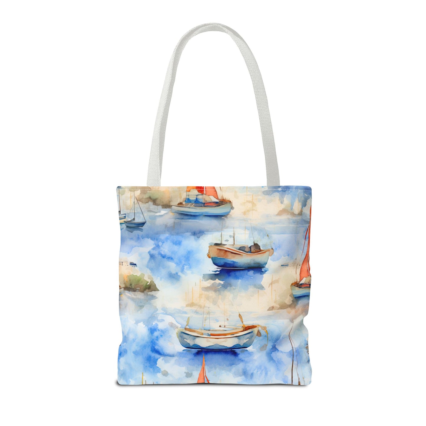 Boats On Watercolor. Tote Bag for Everyday Use