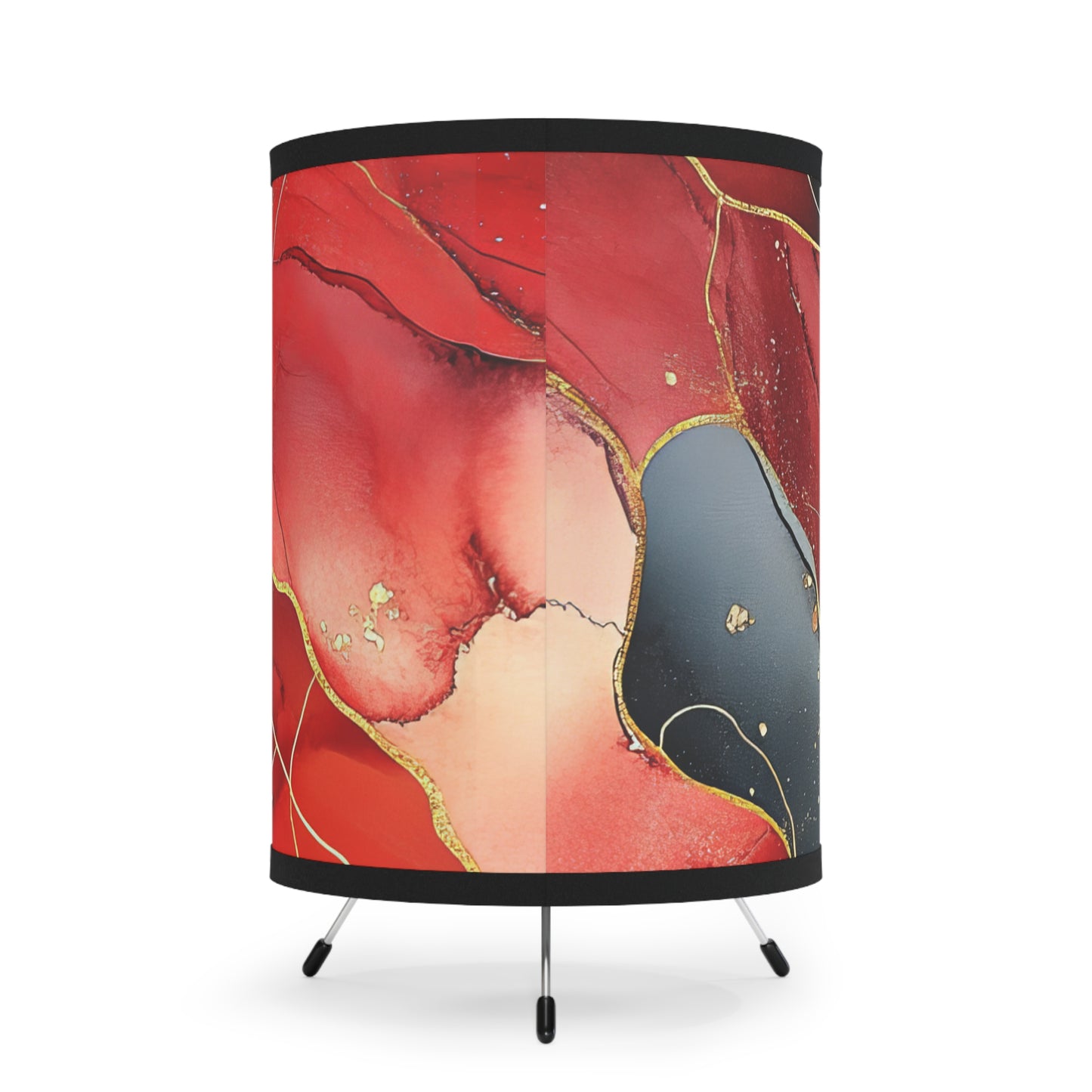Marbled Cherry Essence II. Modern Tripod Lamp