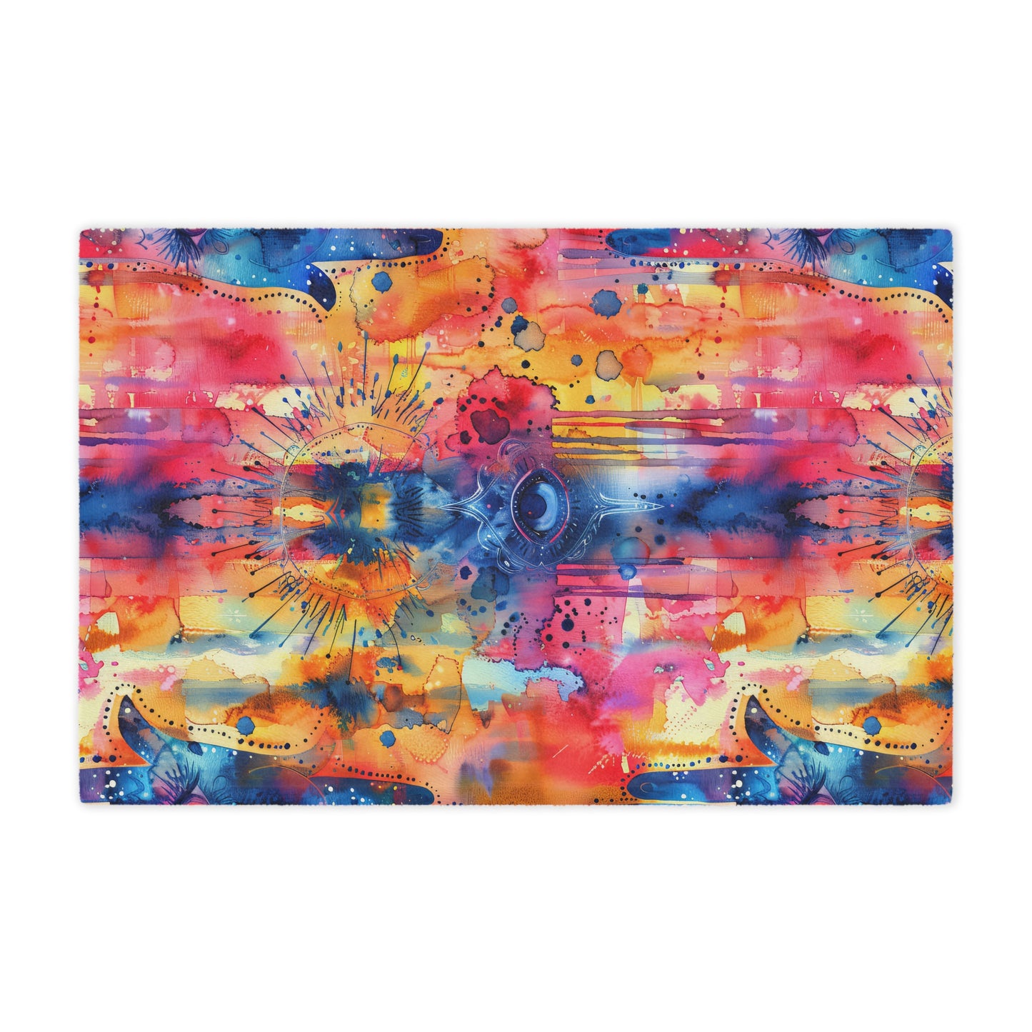 Chromatic Protector Hamsa. Cozy Artistic Microfiber Blanket.
