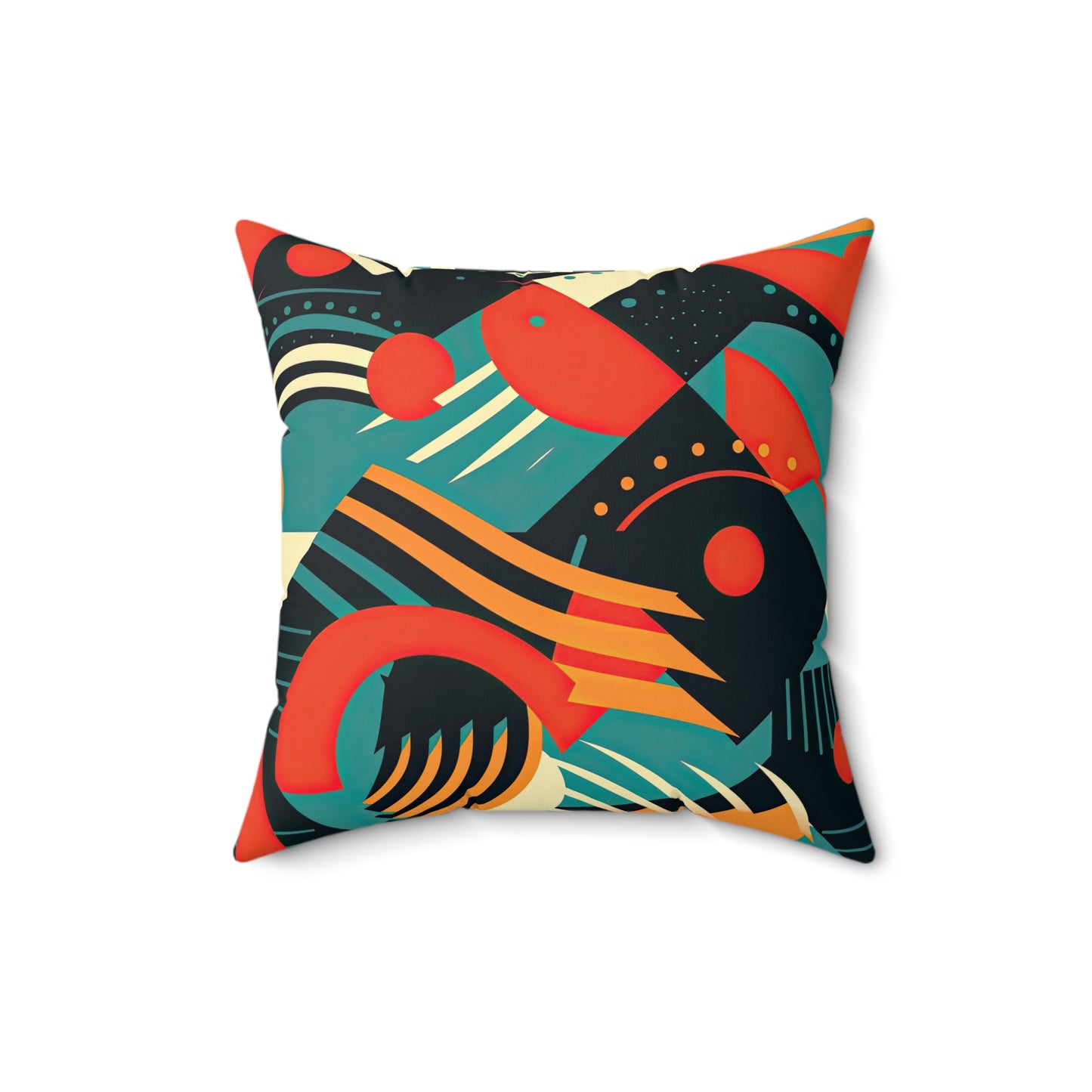 Timeless Techscape. Futuristic Nostalgia Spun Polyester Square Pillow