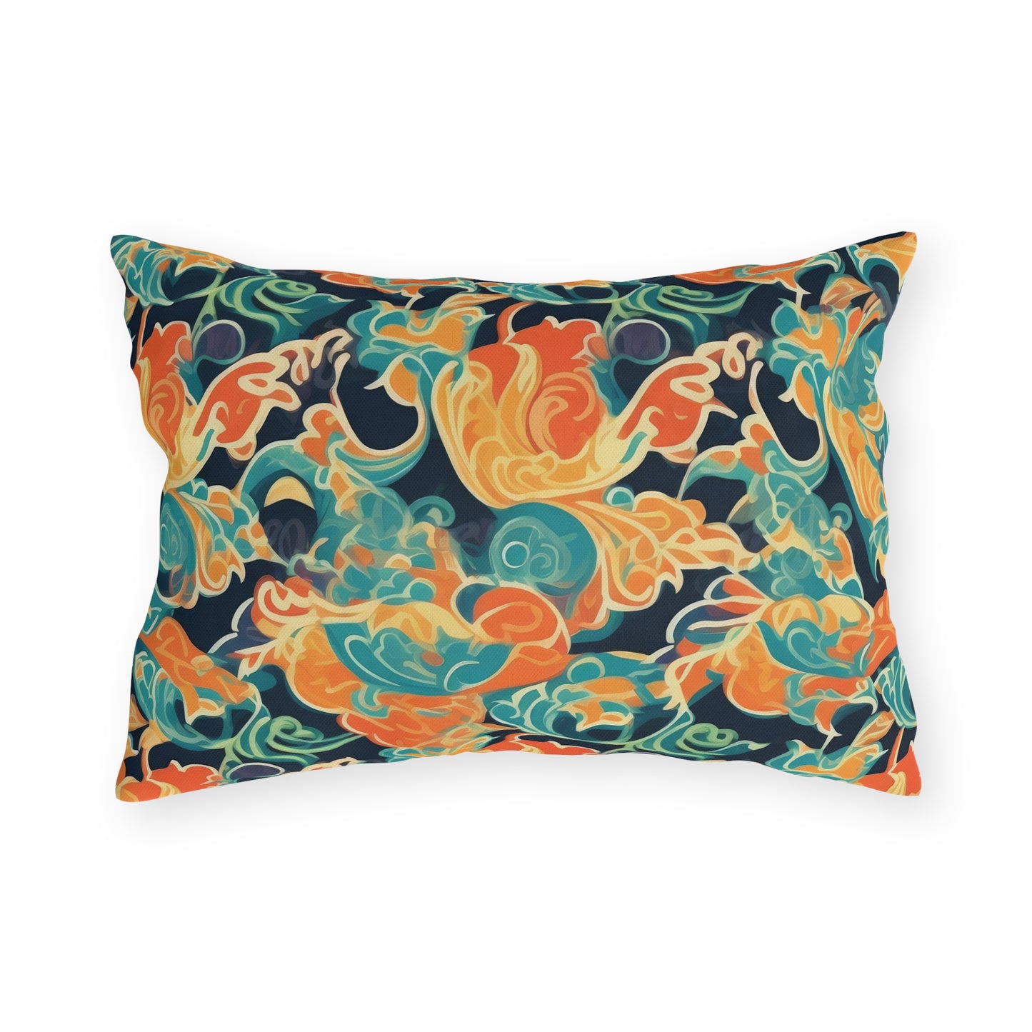 Tangerine Twilight Tapestry .Outdoor Pillows