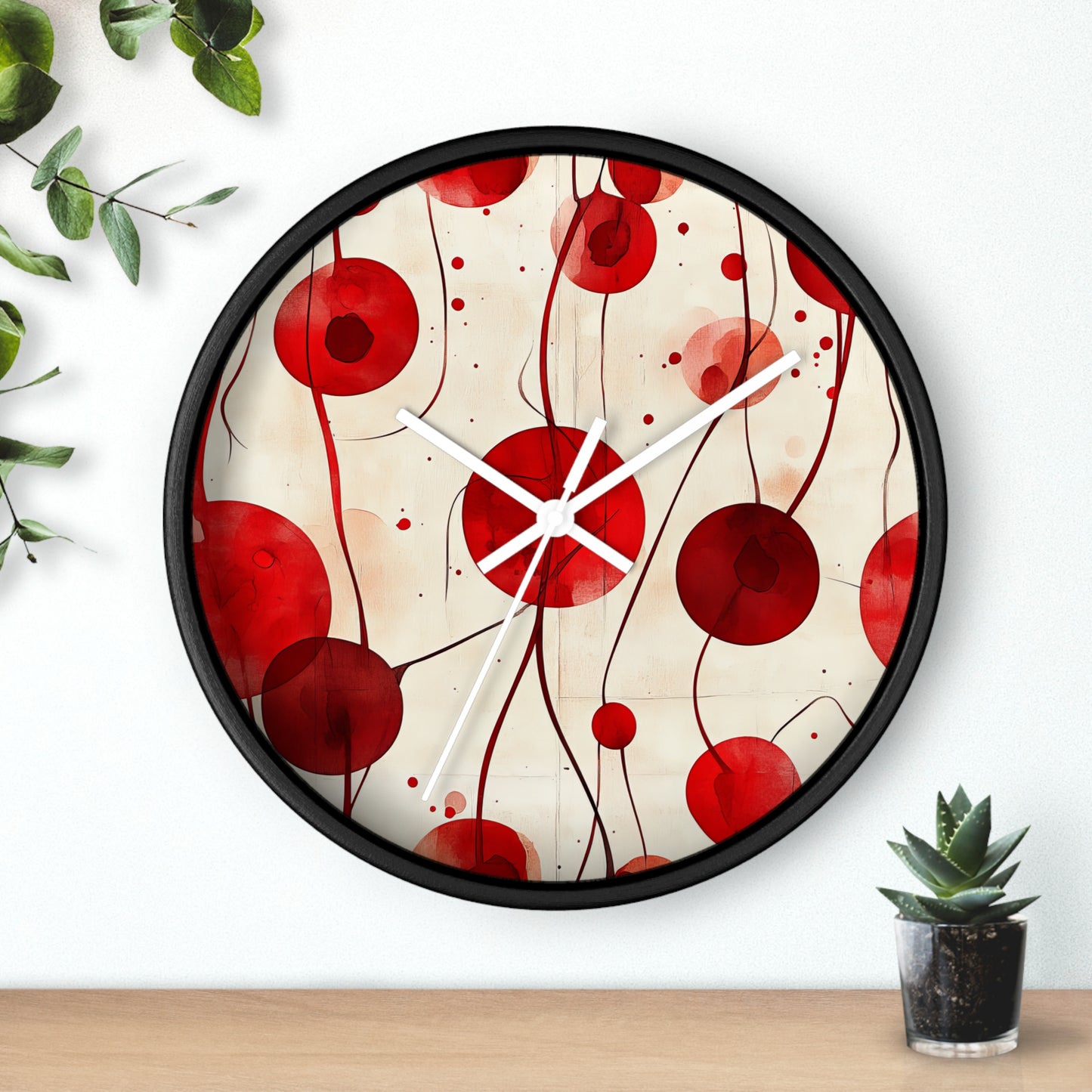 Vintage Cherry Wall Clock - Artistic Home Decor
