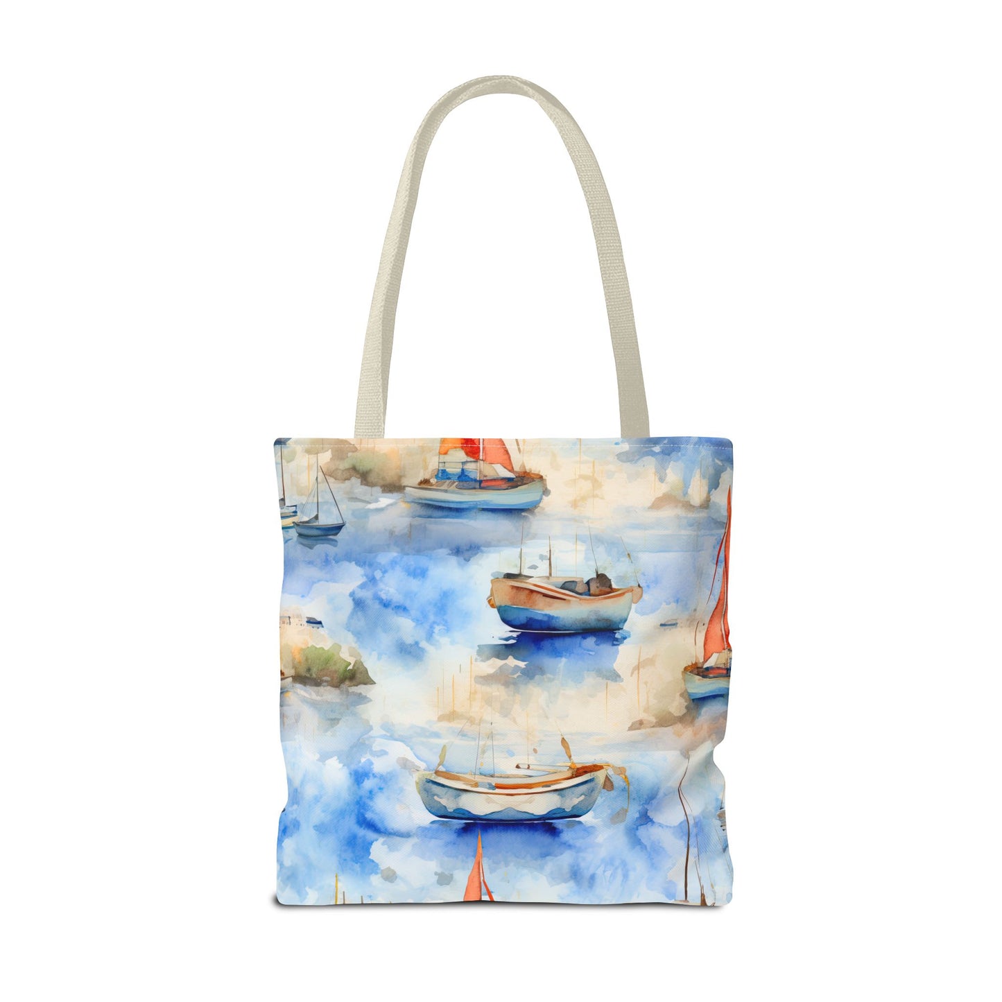Boats On Watercolor. Tote Bag for Everyday Use