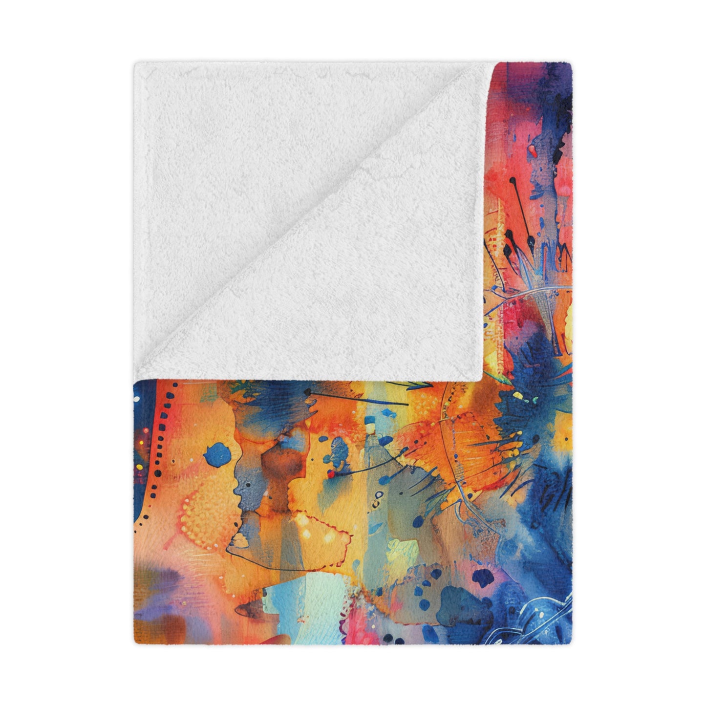 Chromatic Protector Hamsa. Cozy Artistic Microfiber Blanket.