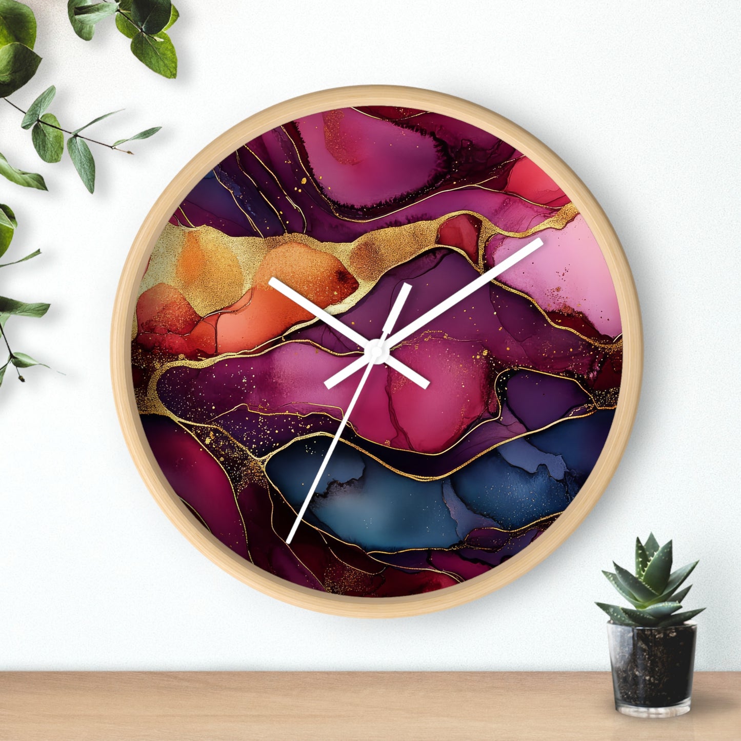 Cherry Royal. Wall Clock - Artistic Home Decor