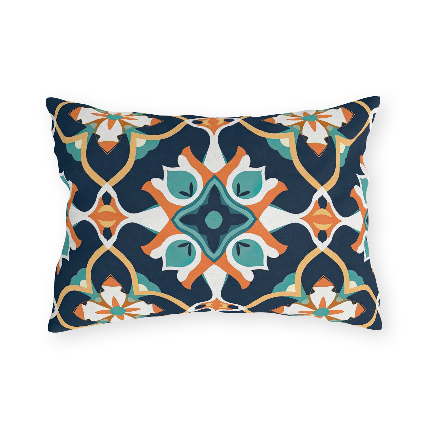 Saffron Souk Symphony . Outdoor Pillows