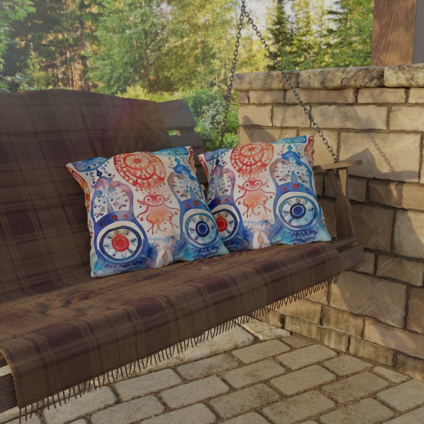 Omen of Hands.Outdoor Pillows