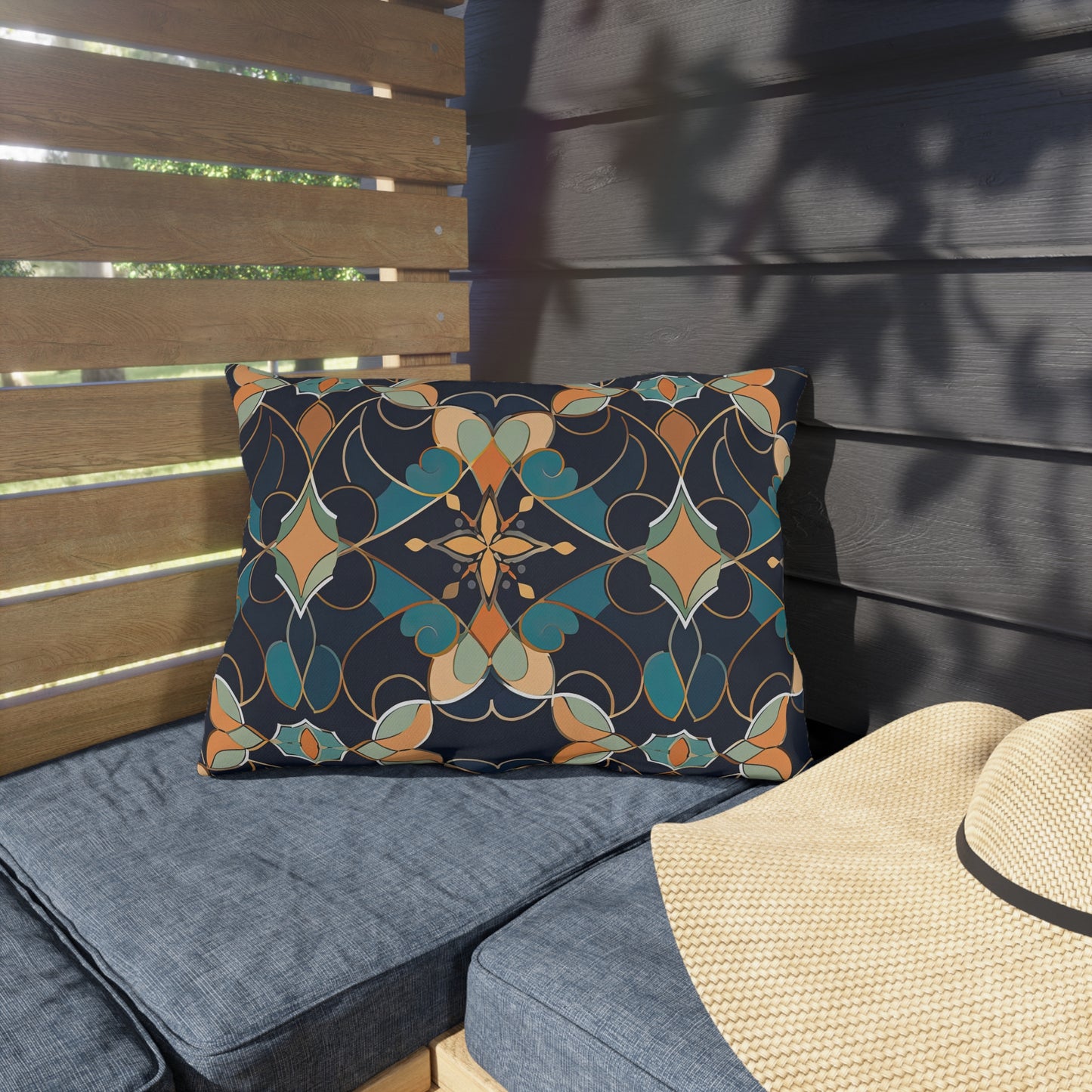 Moroccan Midnight . Outdoor Pillows