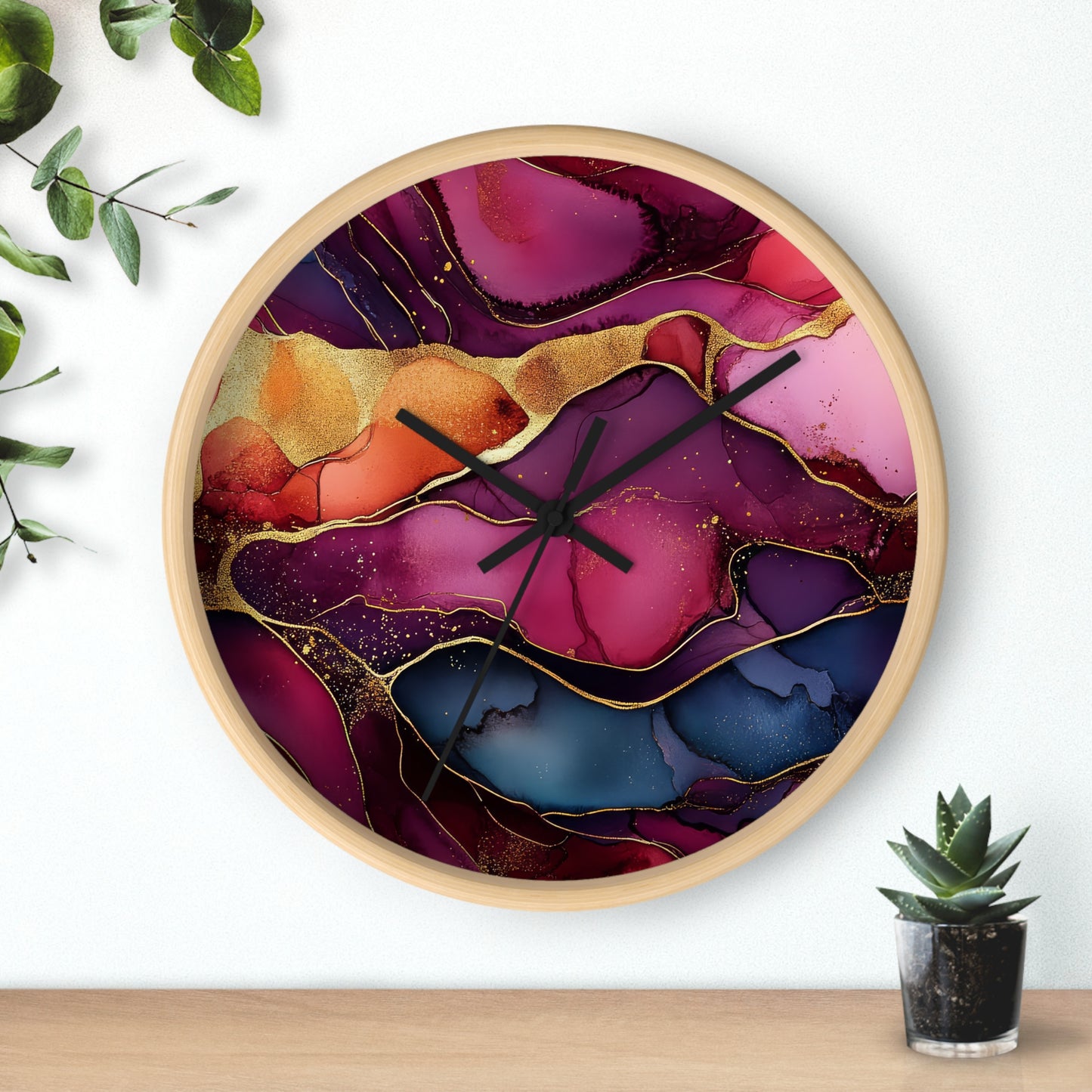 Cherry Royal. Wall Clock - Artistic Home Decor