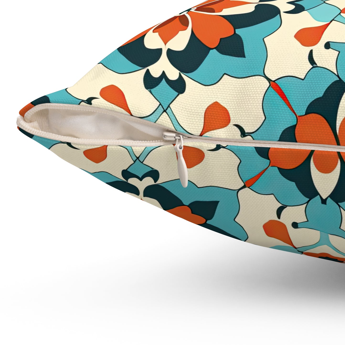 Zellij Zephyr Zenith. Spun Polyester Square Pillow