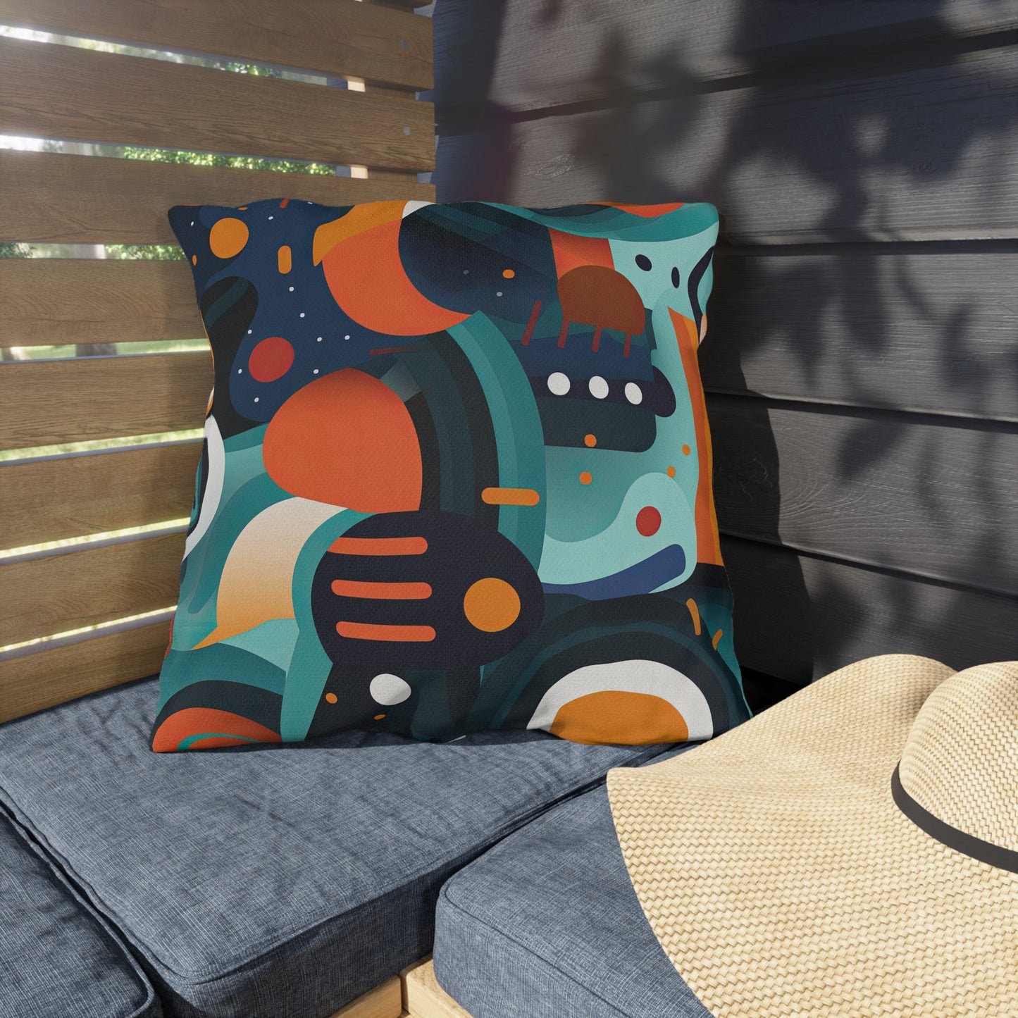 Retro Futurism. Retro Style Avant-Garde Outdoor Pillows