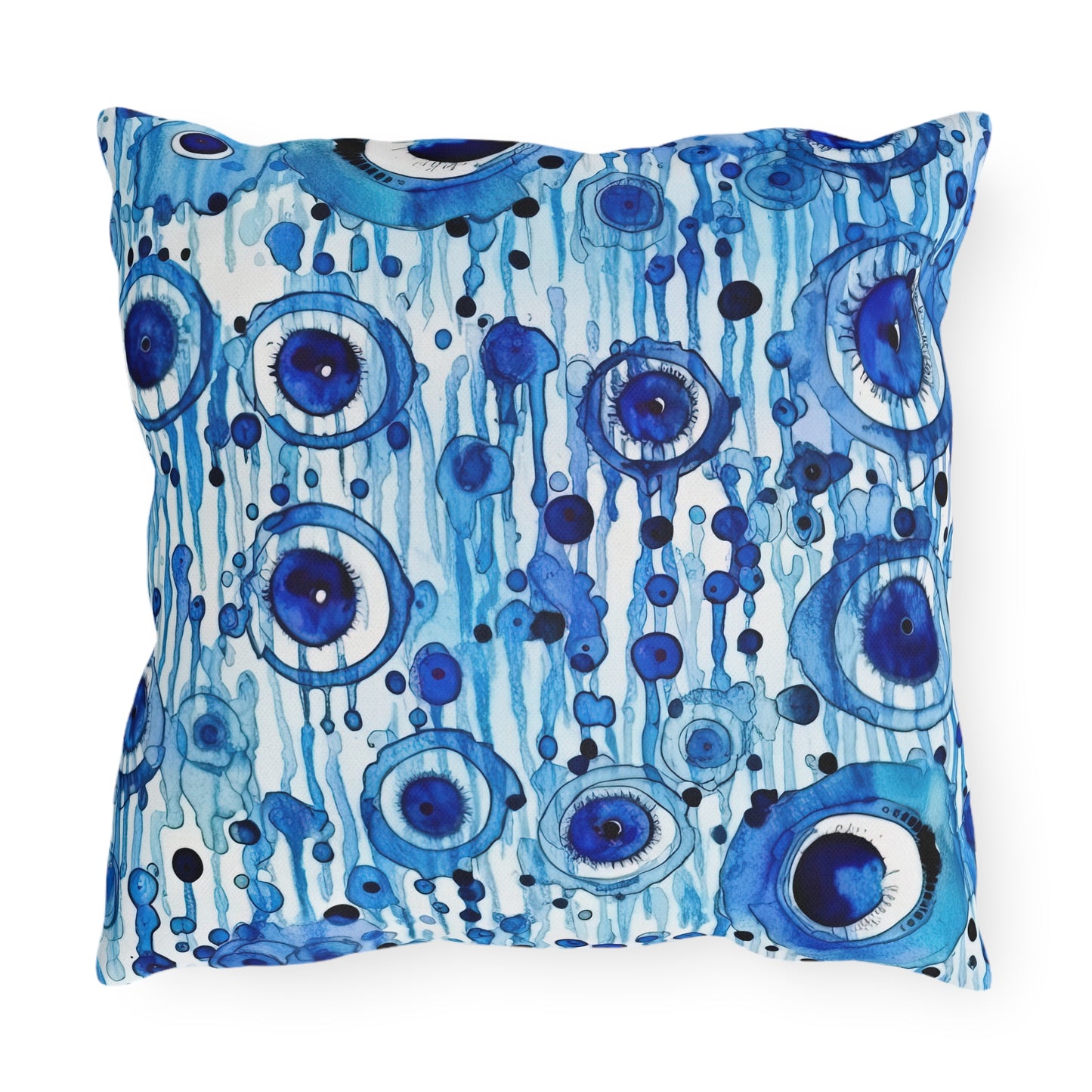 Eclipsed Perception. – Decorative Protection with Original Flair. Evil Eye Pillow Outdoor Pillows