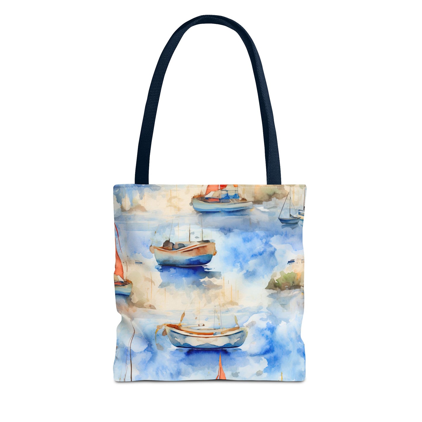 Boats On Watercolor. Tote Bag for Everyday Use