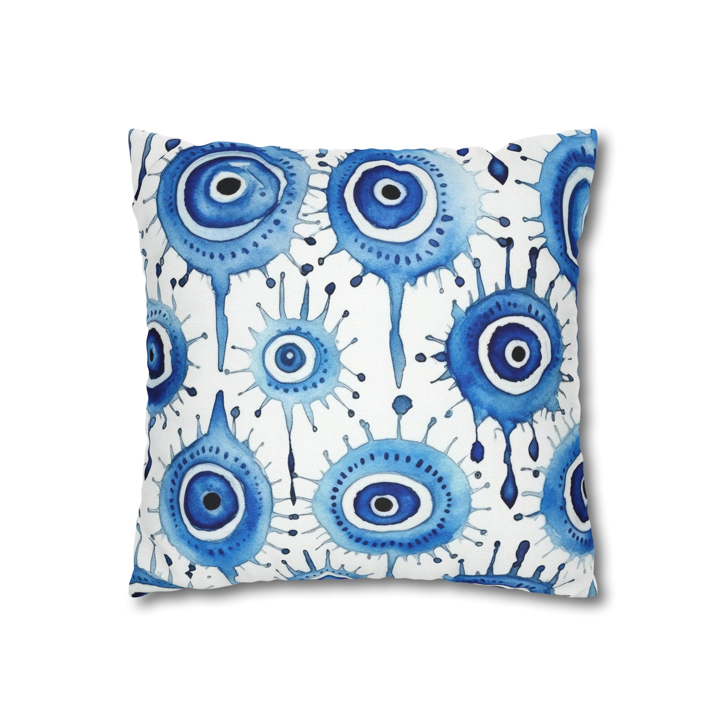 Evil Eye Cry. Spun Polyester Square Pillow Case