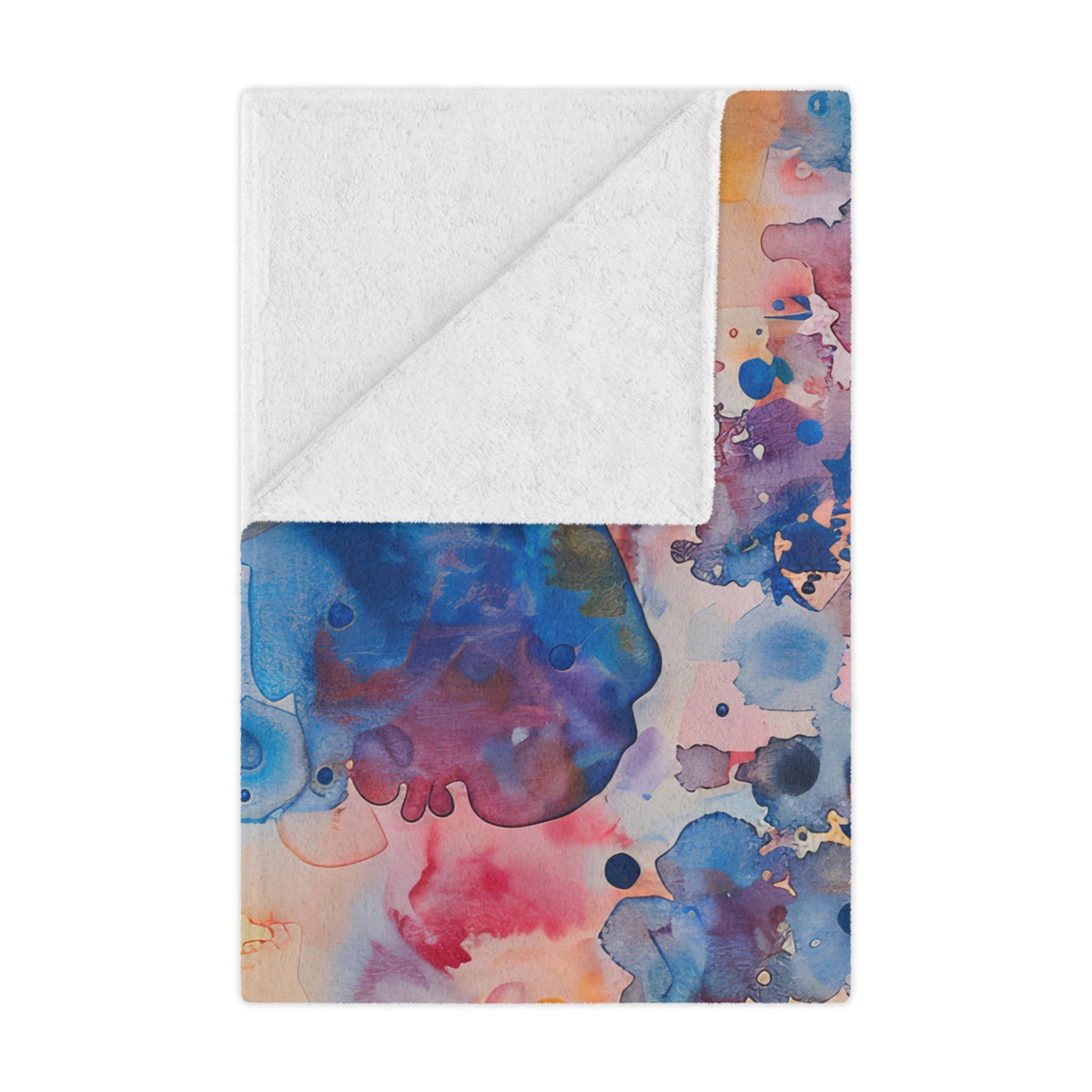 Hamsa Spectrum-topaz. Cozy Artistic Microfiber Blanket.
