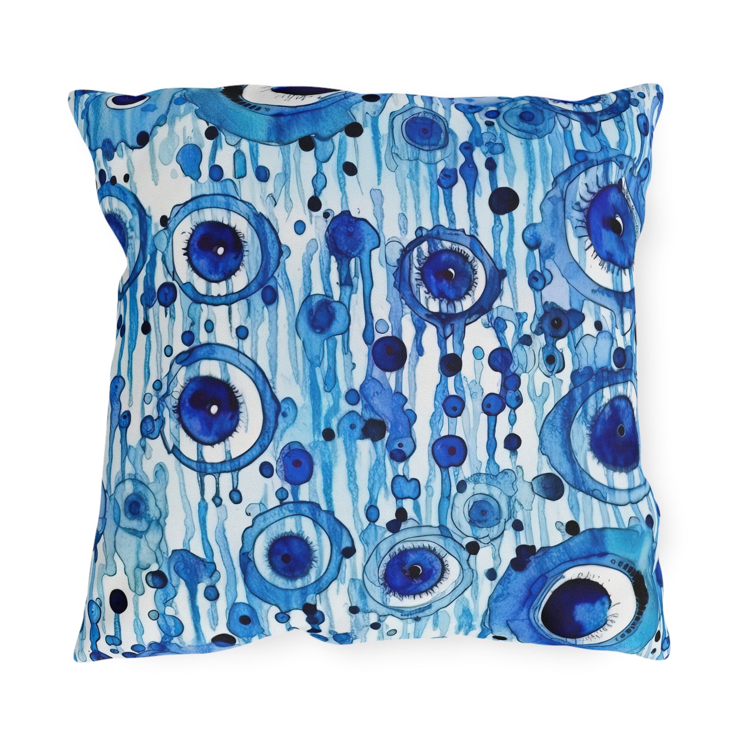 Eclipsed Perception. – Decorative Protection with Original Flair. Evil Eye Pillow Outdoor Pillows