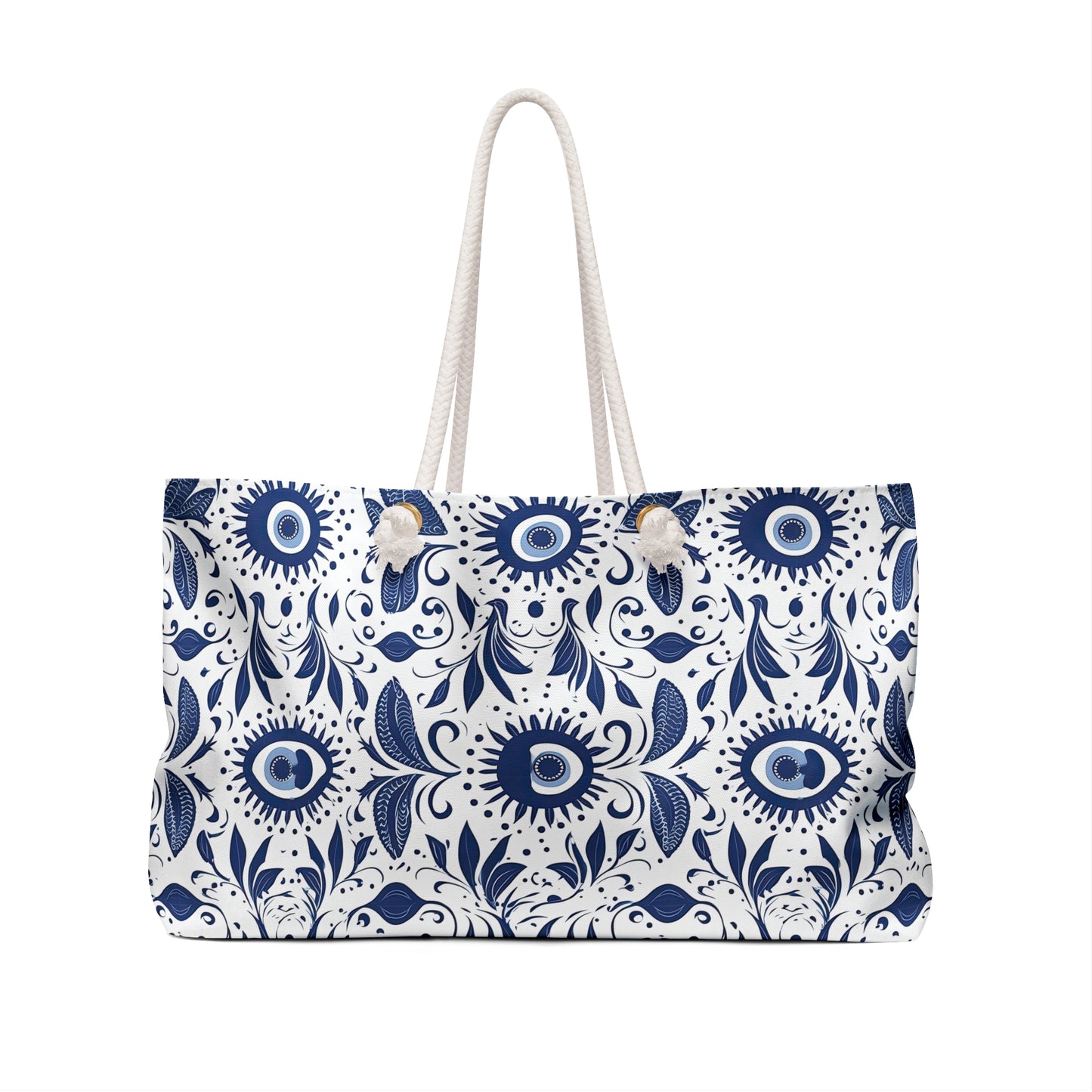 Beholder. Evil Eye Weekender Bag. Artistic Travel with Protective Energy.