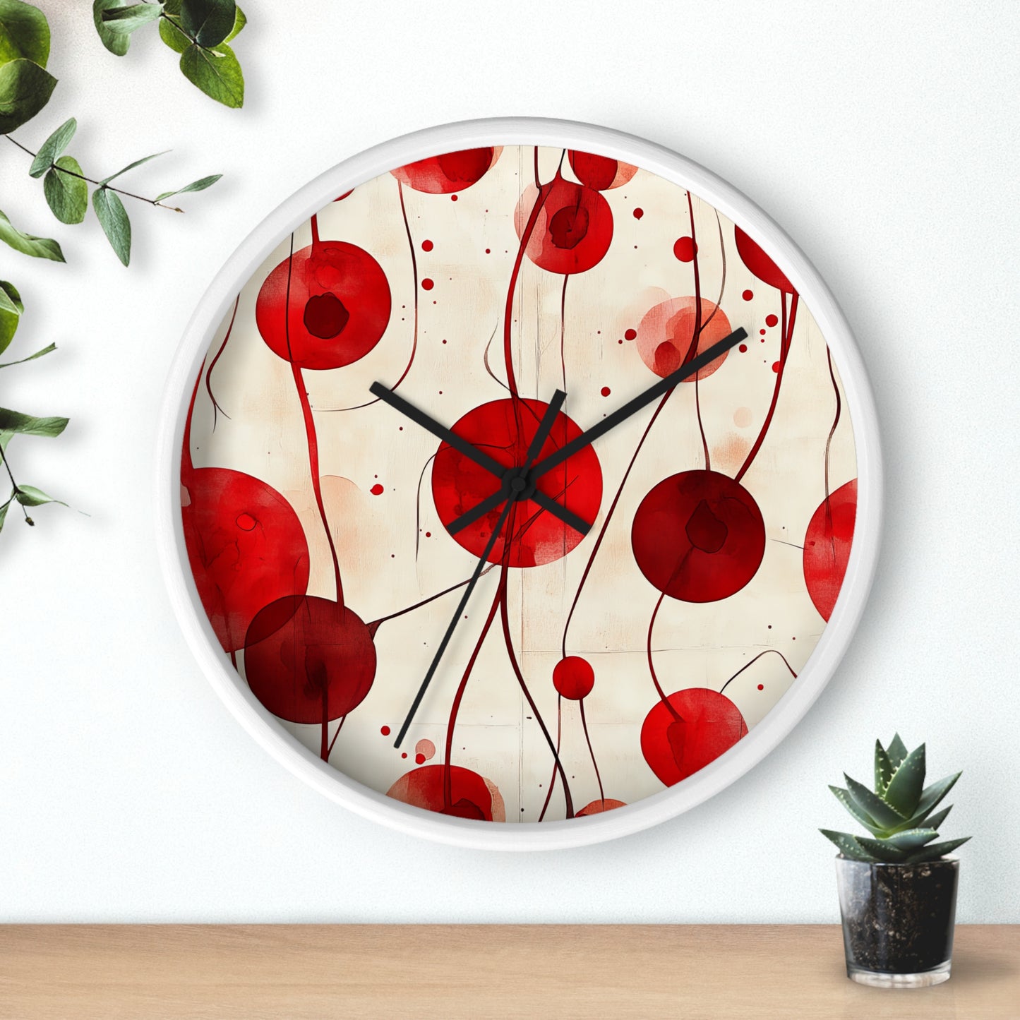 Vintage Cherry Wall Clock - Artistic Home Decor