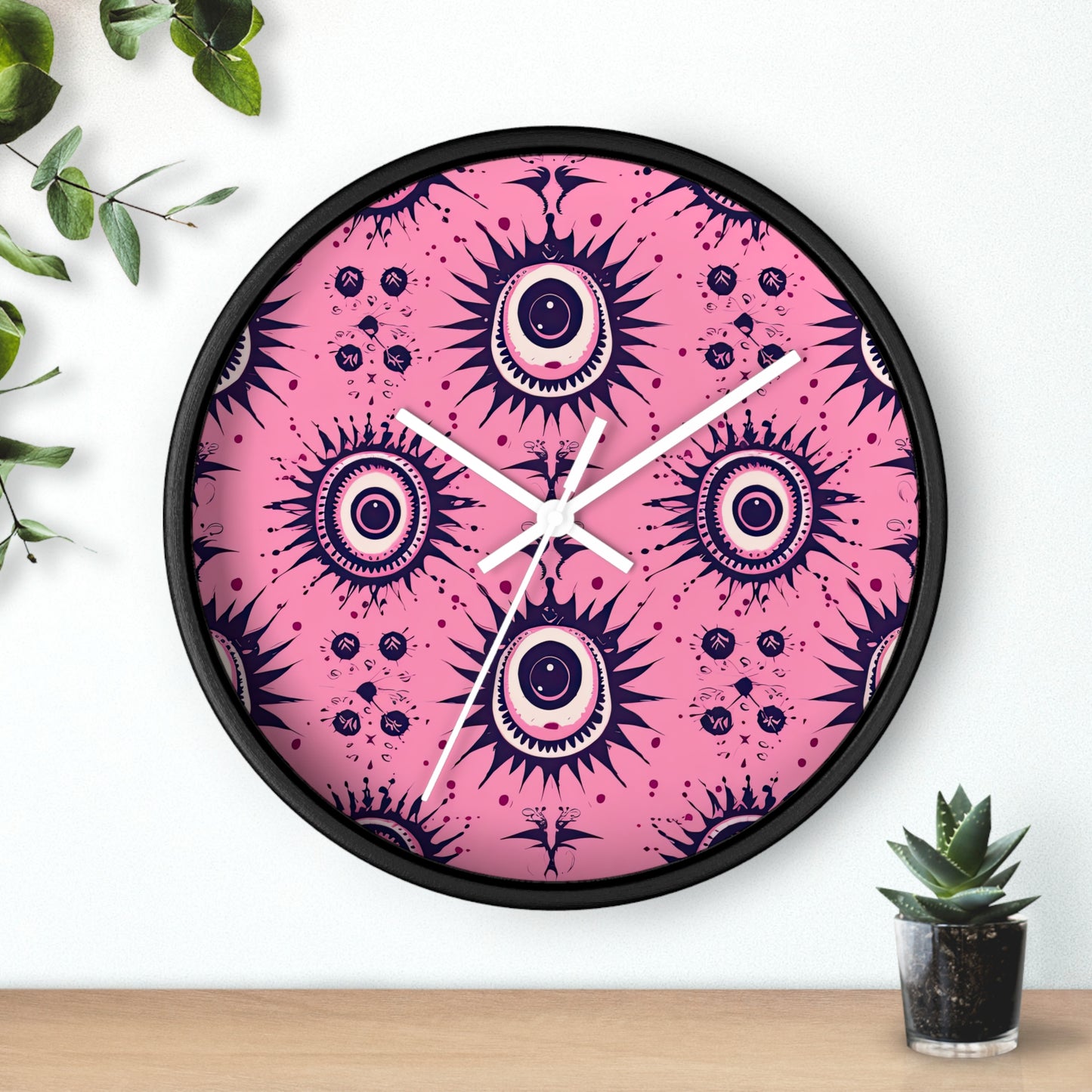 Sinuous Specter.Beholder. Artful Evil Eye Wall Clock – Timekeeping with Protective MeaningWall Clock.
