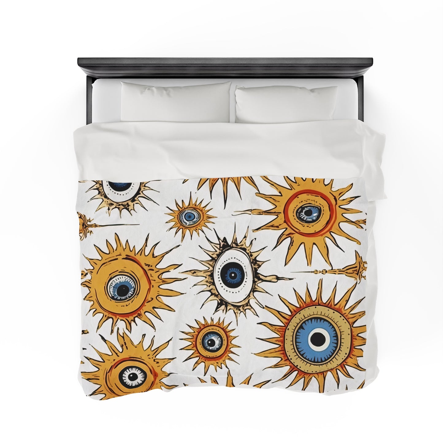 Ethereal Eyeful. Velveteen Plush Blanket. Ethereal Eyeful