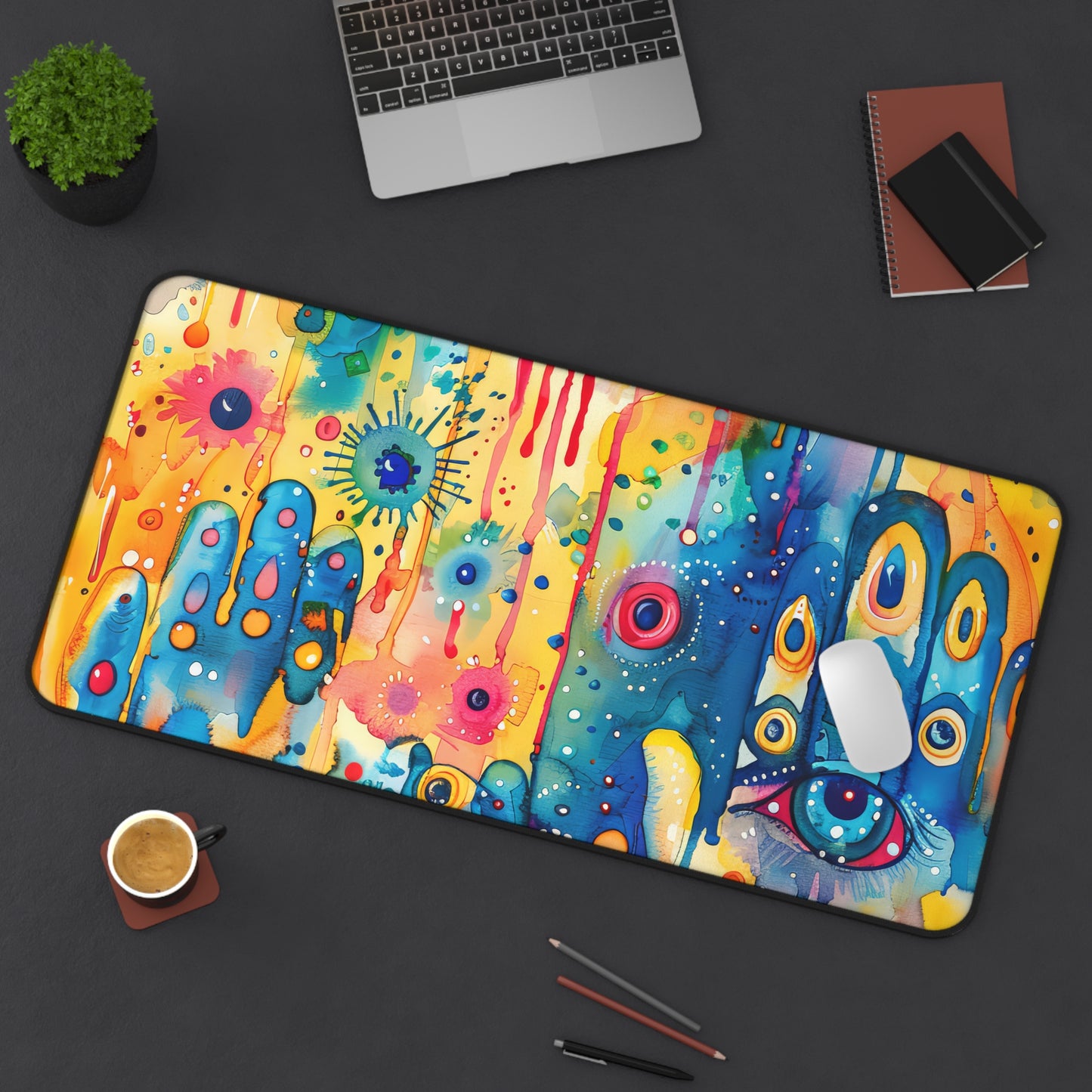 Aurora Talisman Hamsa. Desk Mat - Stylish Office Organizer