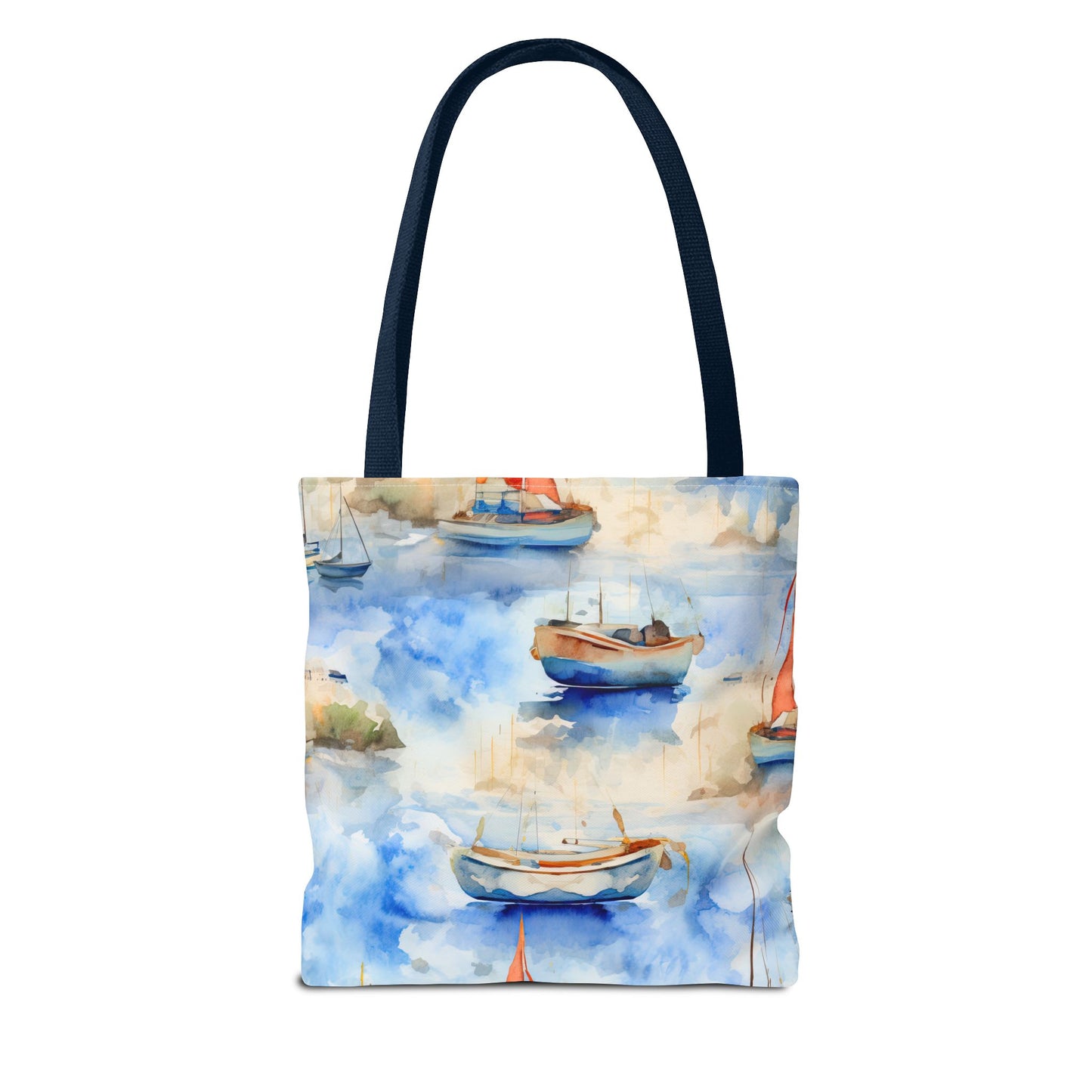 Boats On Watercolor. Tote Bag for Everyday Use