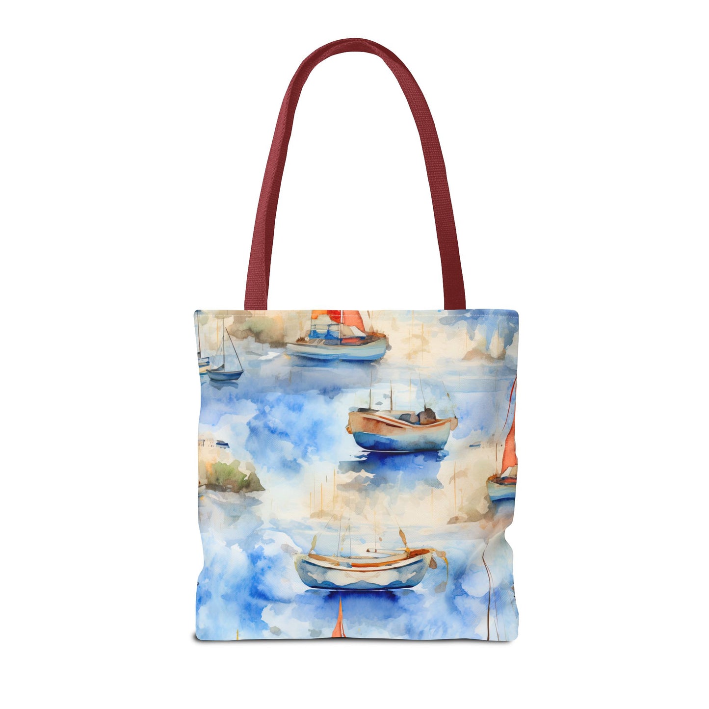 Boats On Watercolor. Tote Bag for Everyday Use