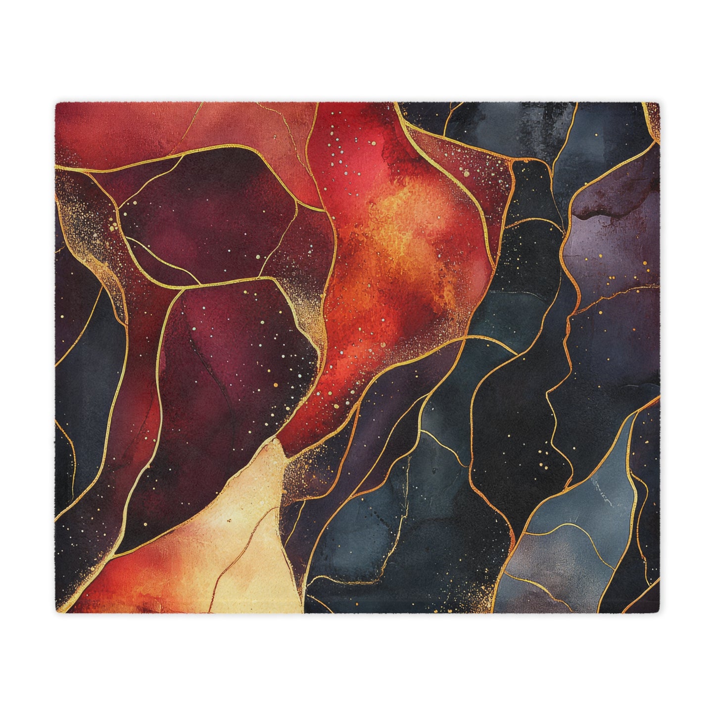 Velvet Cherry. Cozy Artistic Microfiber Blanket -