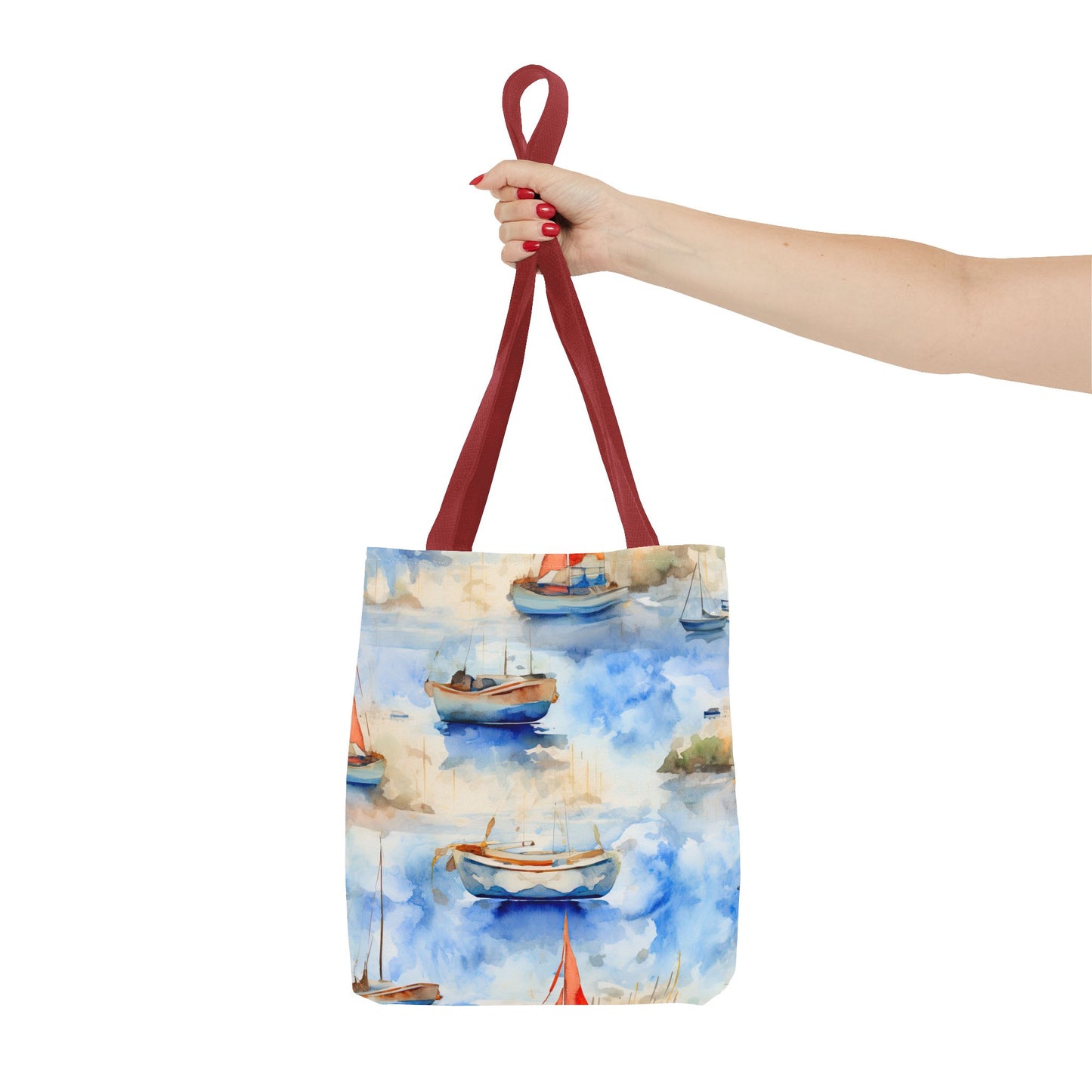 Boats On Watercolor. Tote Bag for Everyday Use