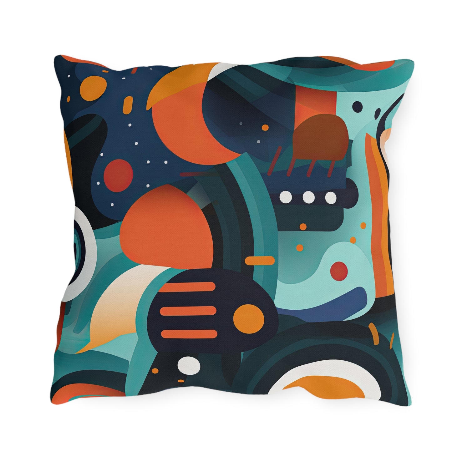 Retro Futurism. Retro Style Avant-Garde Outdoor Pillows