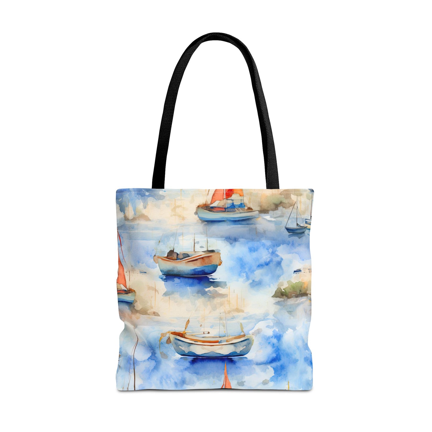 Boats On Watercolor. Tote Bag for Everyday Use