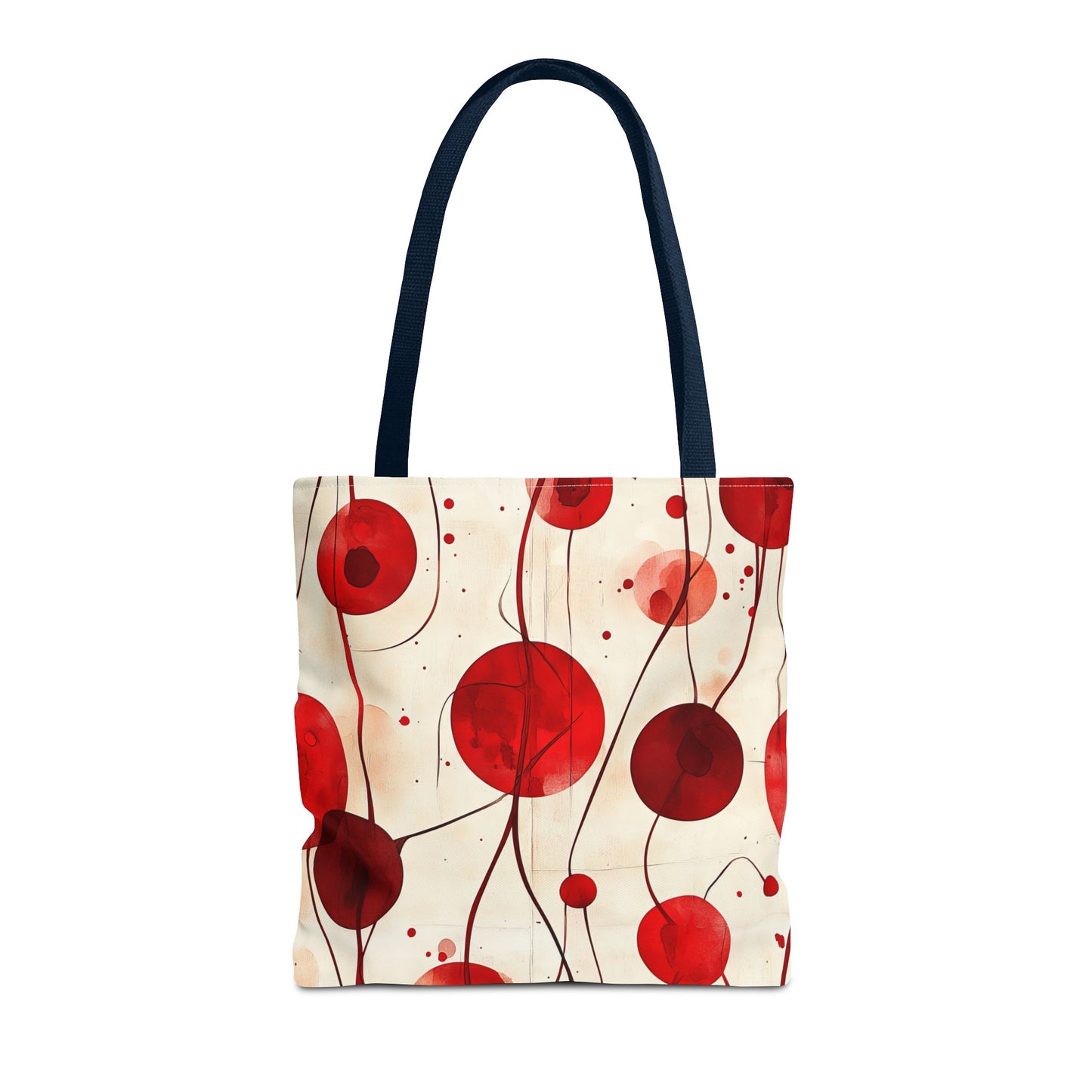 Artistic Red Abstract Tote Bag for Everyday Use