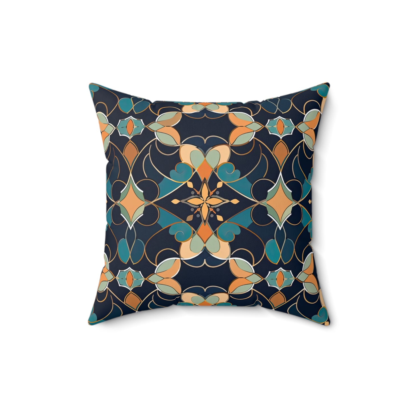 Moroccan Midnight . Spun Polyester Square Pillow