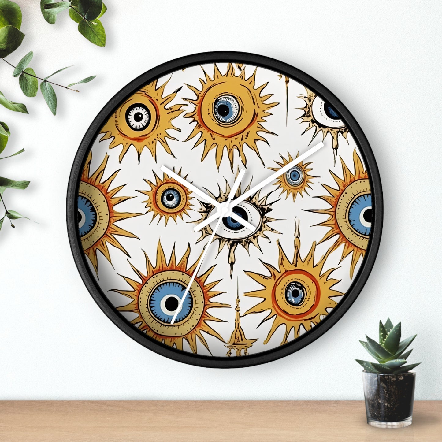 Ethereal Eyeful. Artful Evil Eye Wall Clock – Timekeeping with Protective Meaning. Wall Clock.