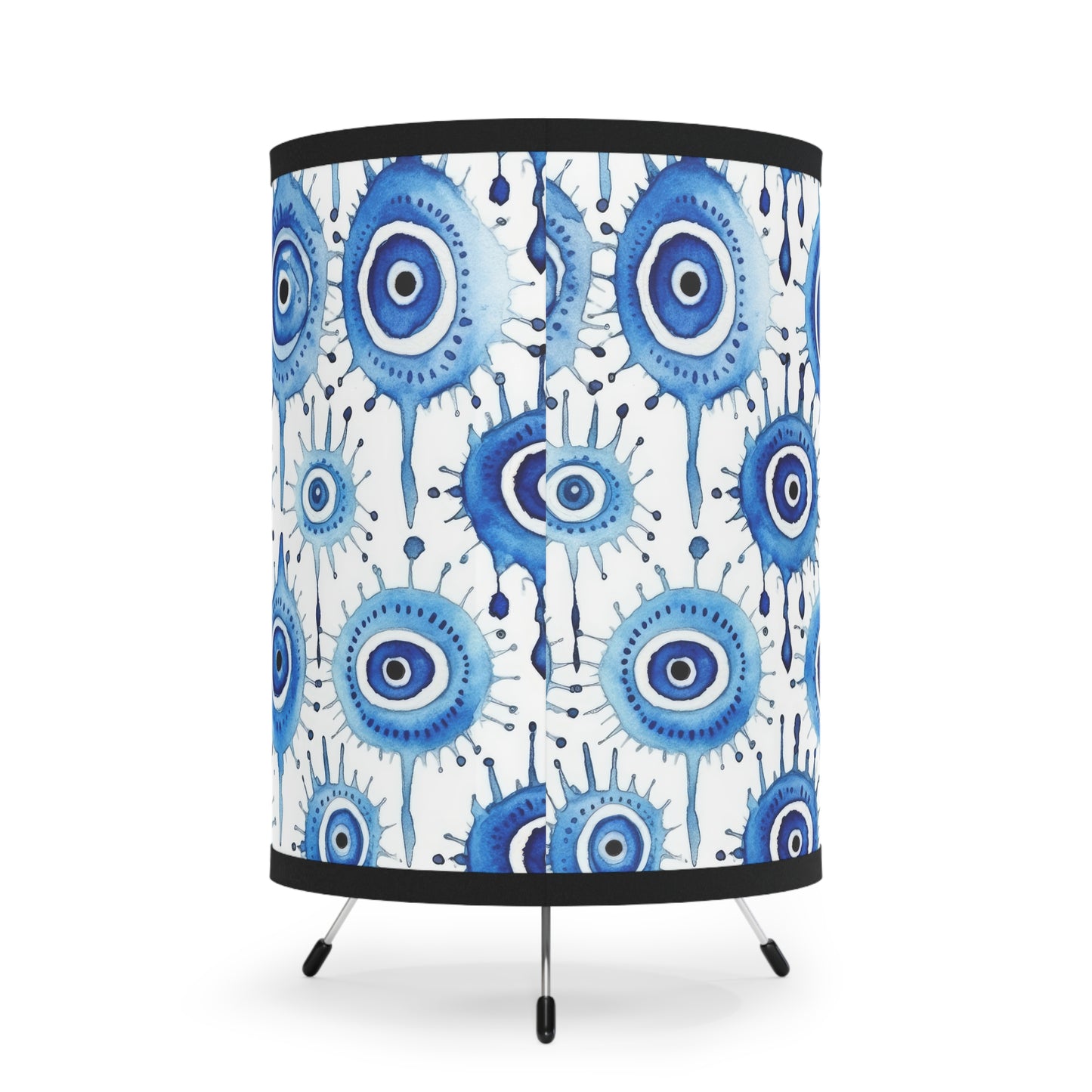 Evil Eye Cry. Tripod Lamp with High-Res Printed Shade, US\CA plug