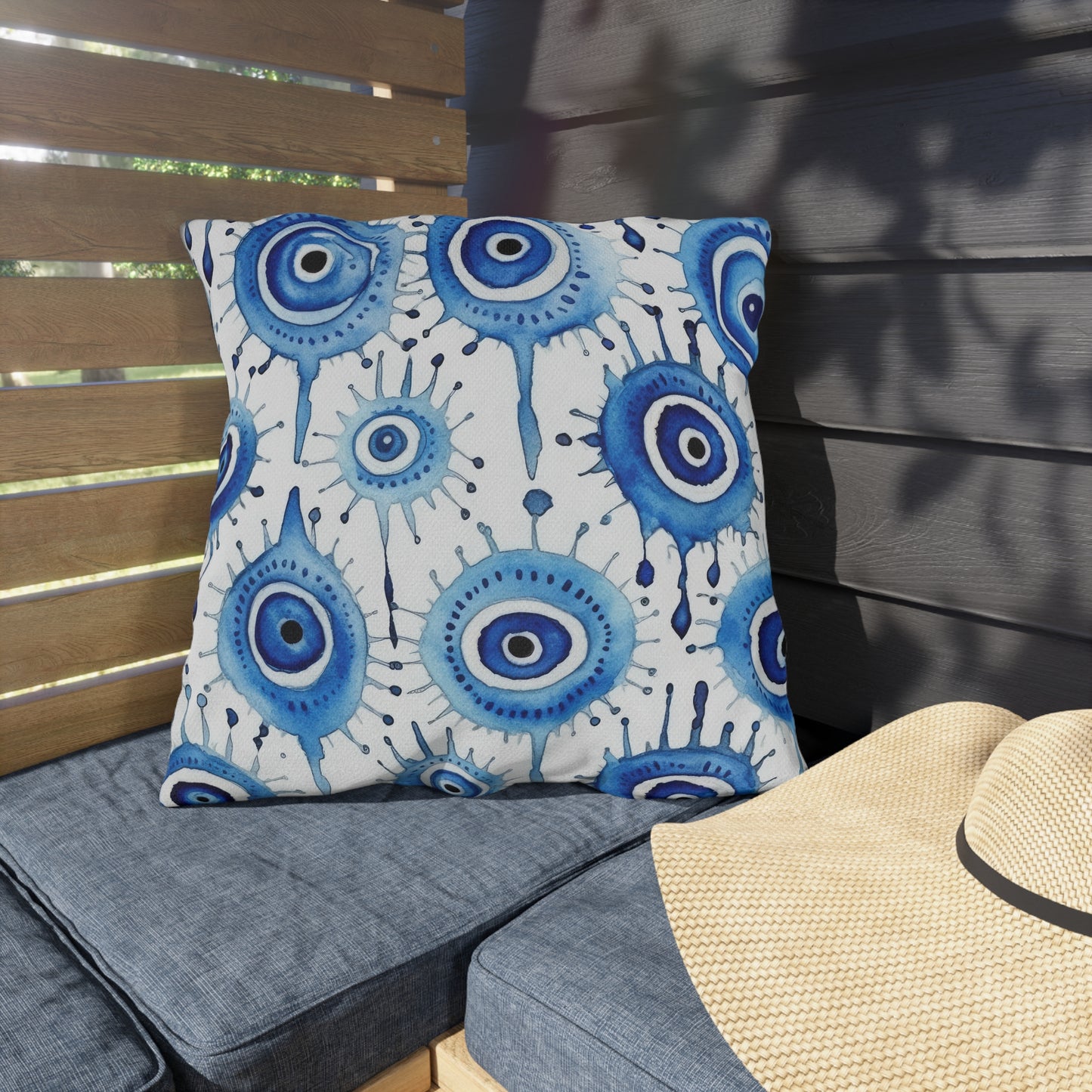 Evil Eye Cry. Outdoor Pillows