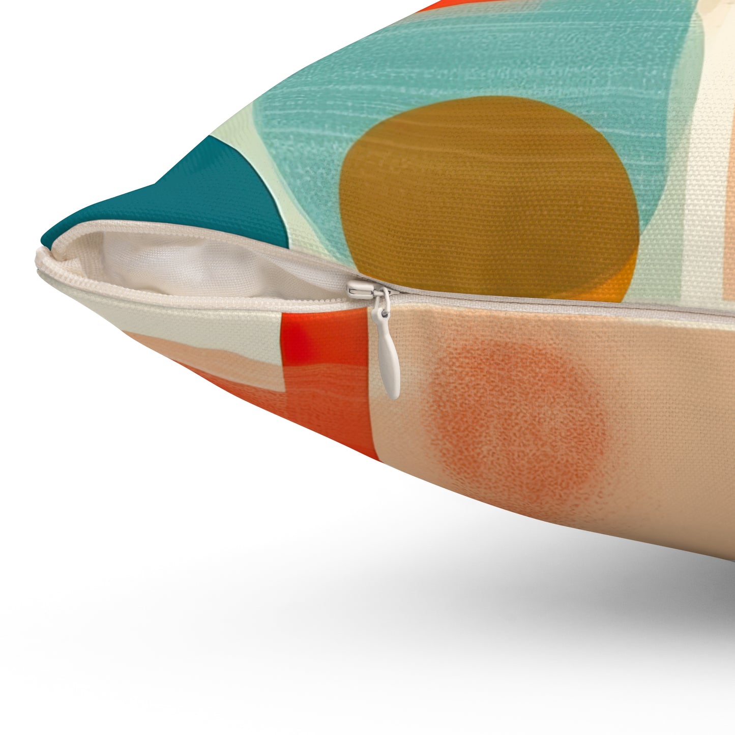 Solar Flare Serenade. Retro-Inspired Avant-Garde Spun Polyester Square Pillow